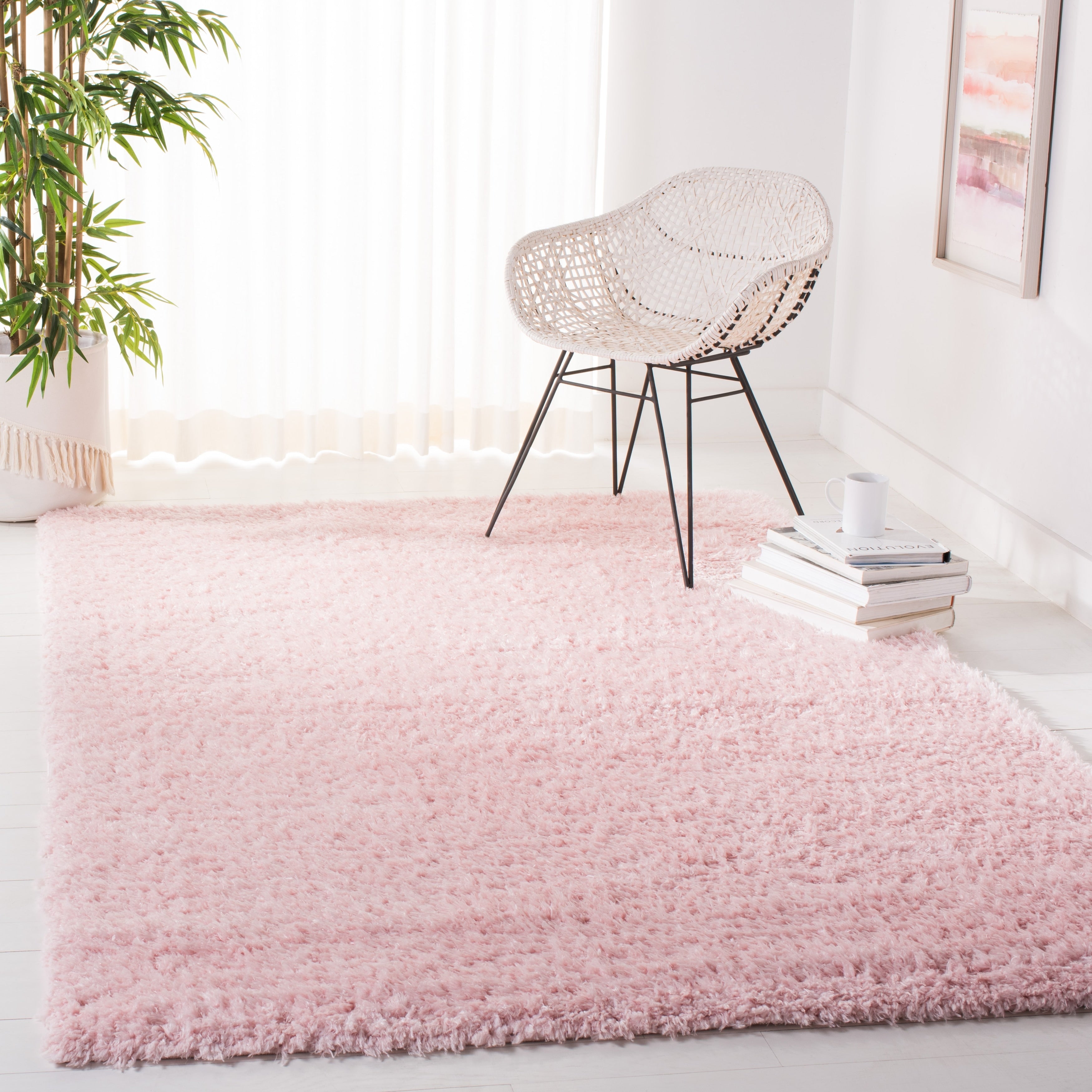 Tapis SAFAVIEH Madrid Shag Soledad solide de 2 pouces d'épaisseur