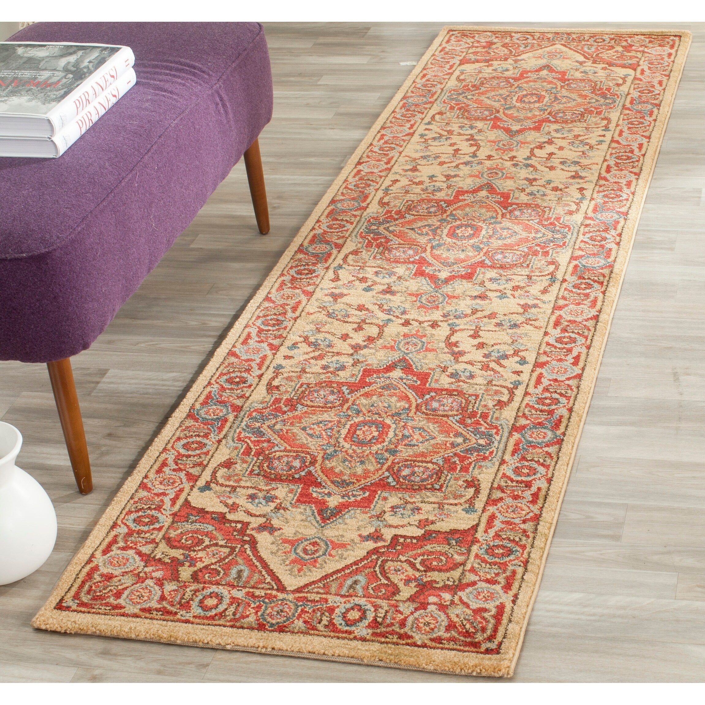 Tapis SAFAVIEH Mahal Beverley Traditional Grandeur Rouge/Naturel