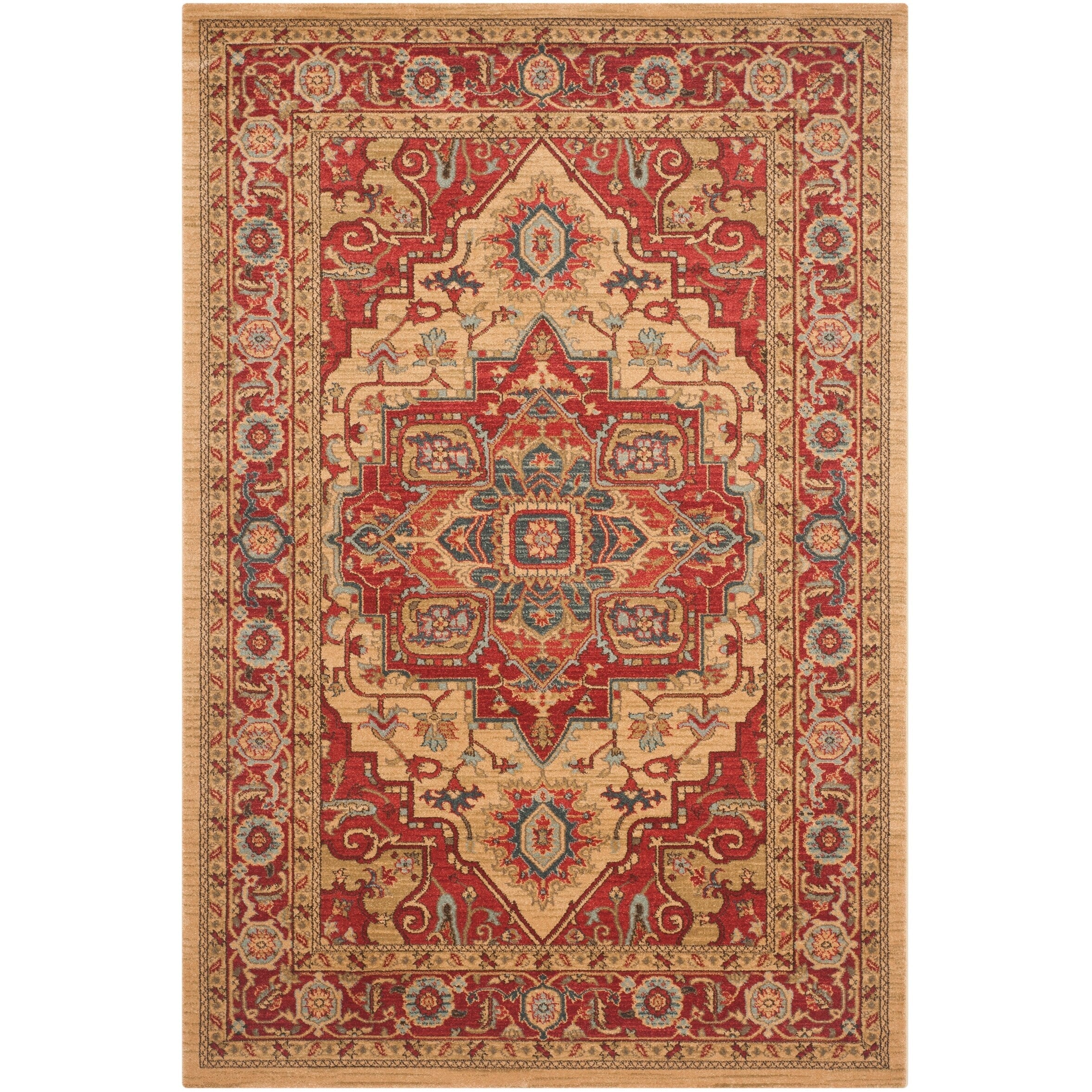 Tapis SAFAVIEH Mahal Beverley Traditional Grandeur Rouge/Naturel
