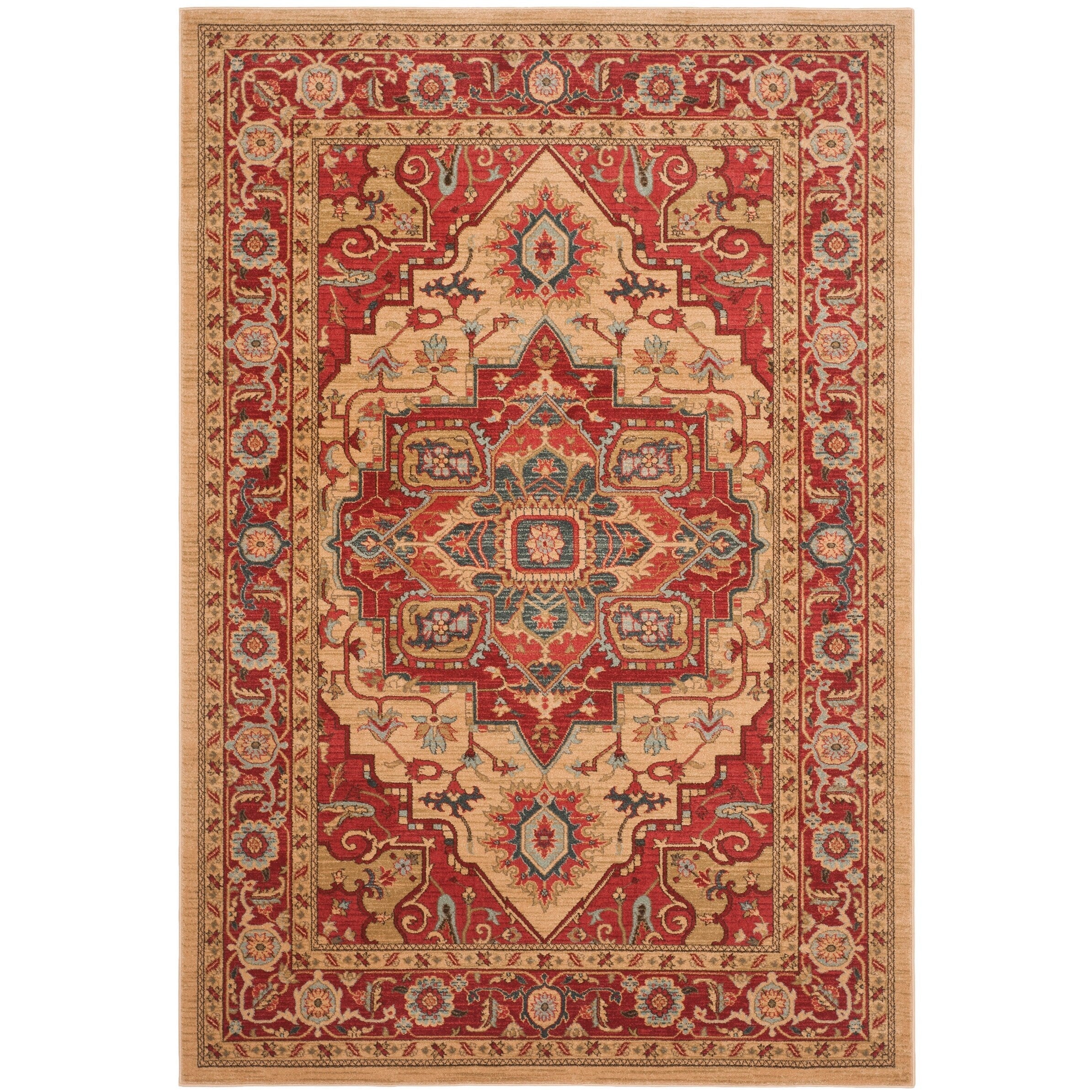 Tapis SAFAVIEH Mahal Beverley Traditional Grandeur Rouge/Naturel