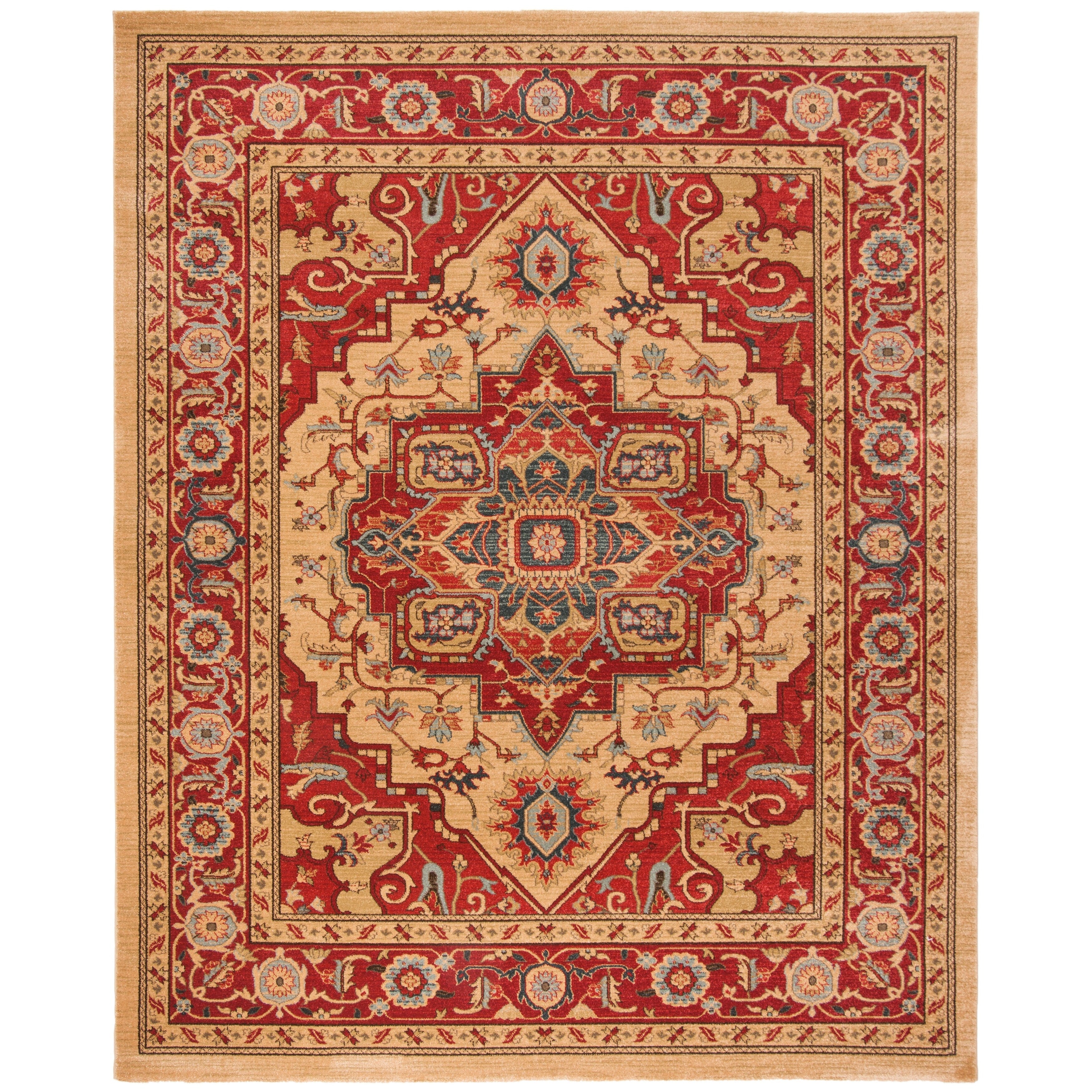 Tapis SAFAVIEH Mahal Beverley Traditional Grandeur Rouge/Naturel