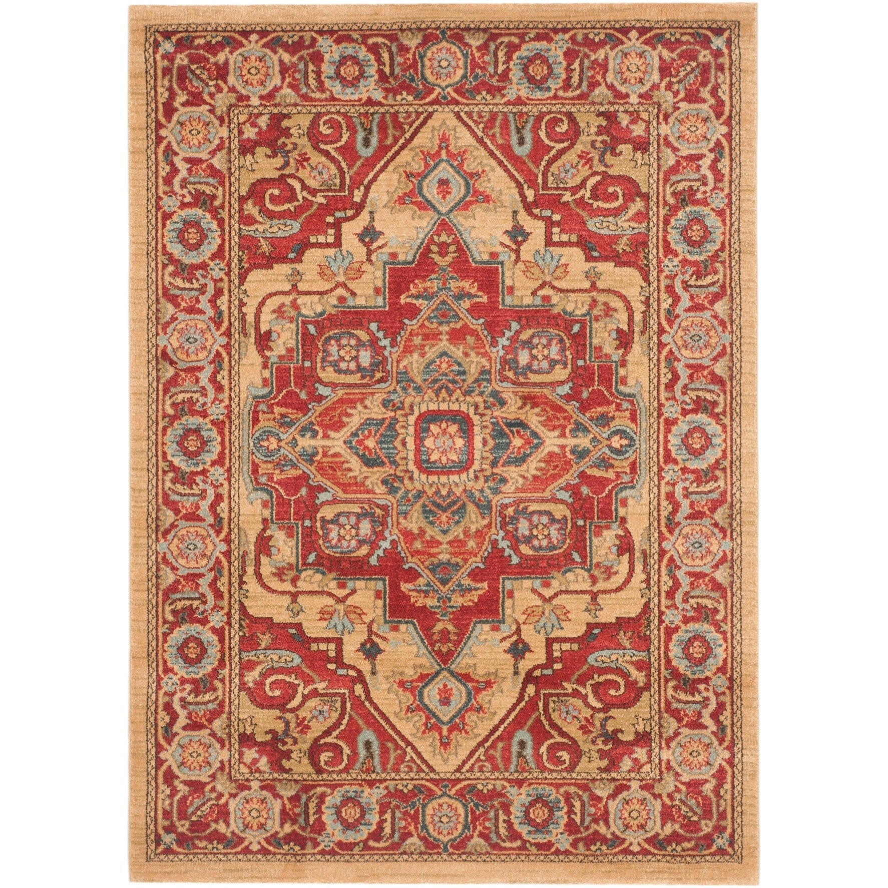 Tapis SAFAVIEH Mahal Beverley Traditional Grandeur Rouge/Naturel