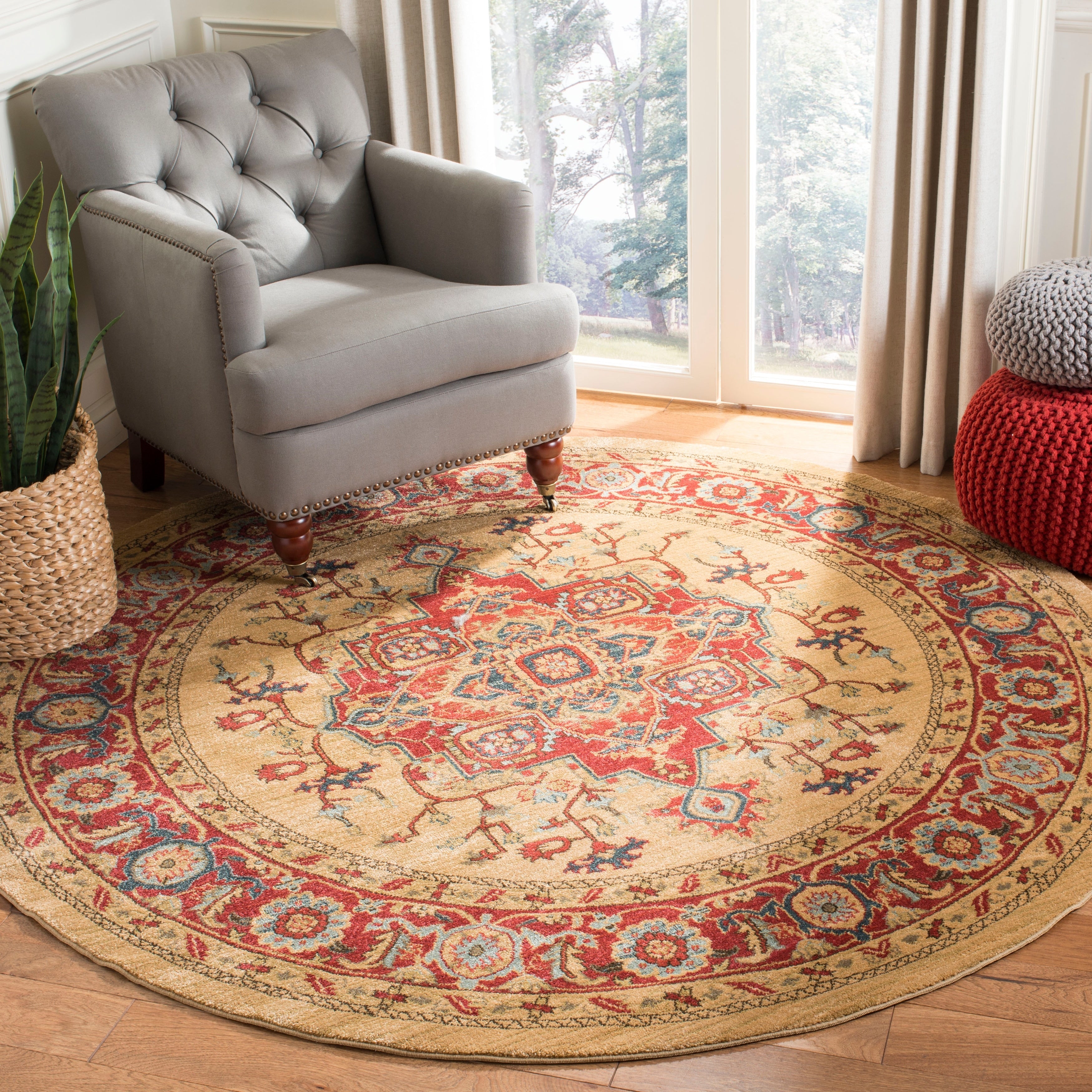 Tapis SAFAVIEH Mahal Beverley Traditional Grandeur Rouge/Naturel