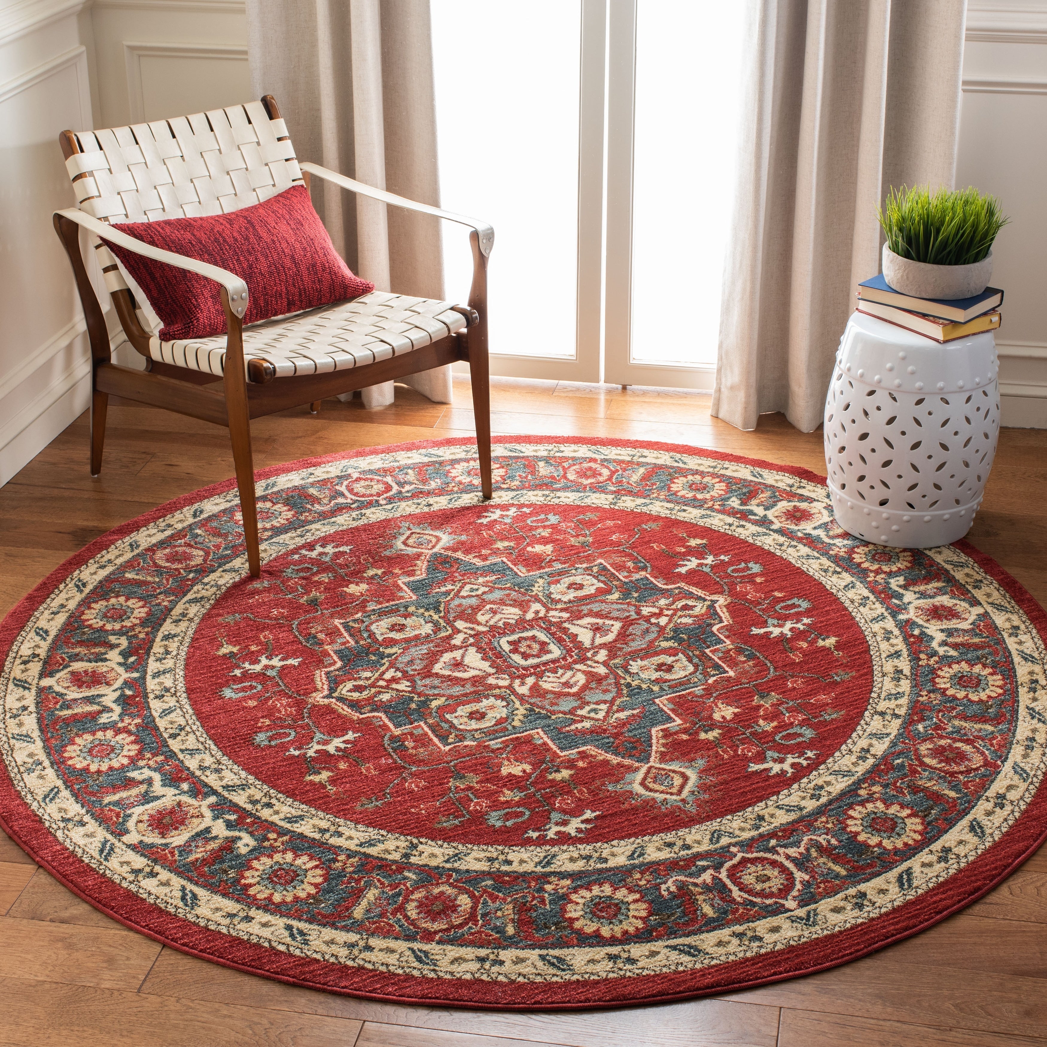 Tapis SAFAVIEH Mahal Beverley Traditional Grandeur Rouge/Naturel