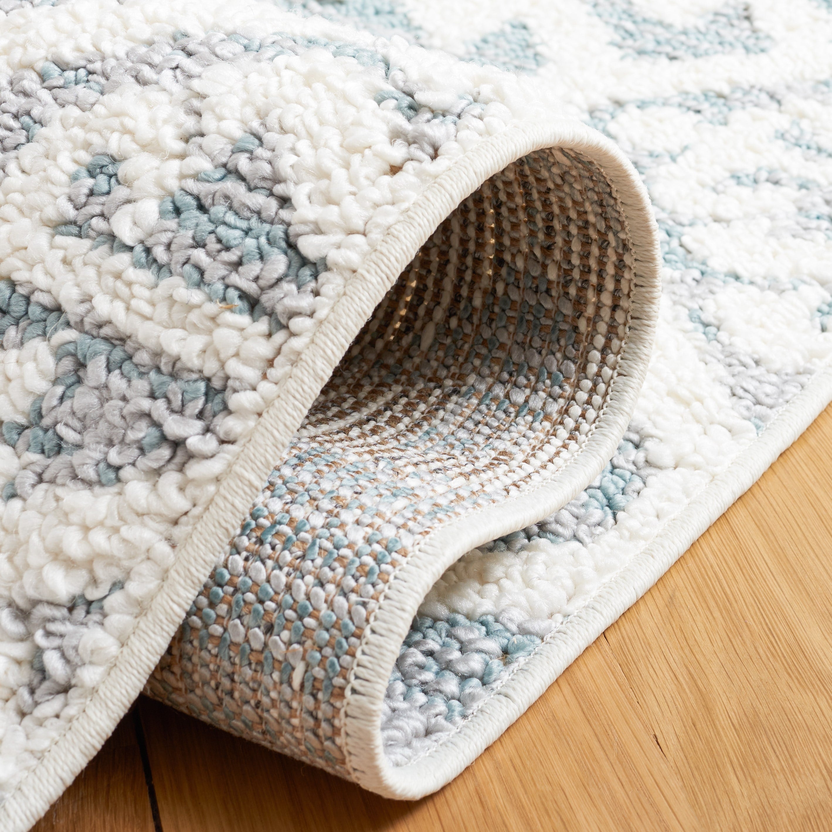 SAFAVIEH Tapis à poils longs marocains à pampilles Berneice Boho Tribal 2 pouces d'épaisseur