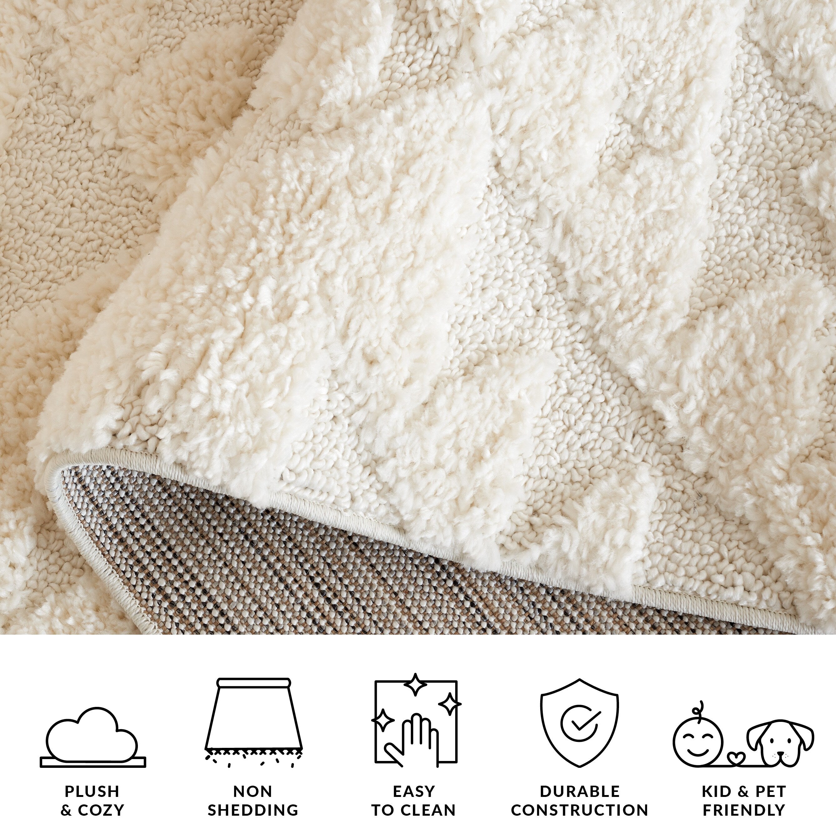 Tapis marocain à poils longs SAFAVIEH Delores, 5 cm d'épaisseur