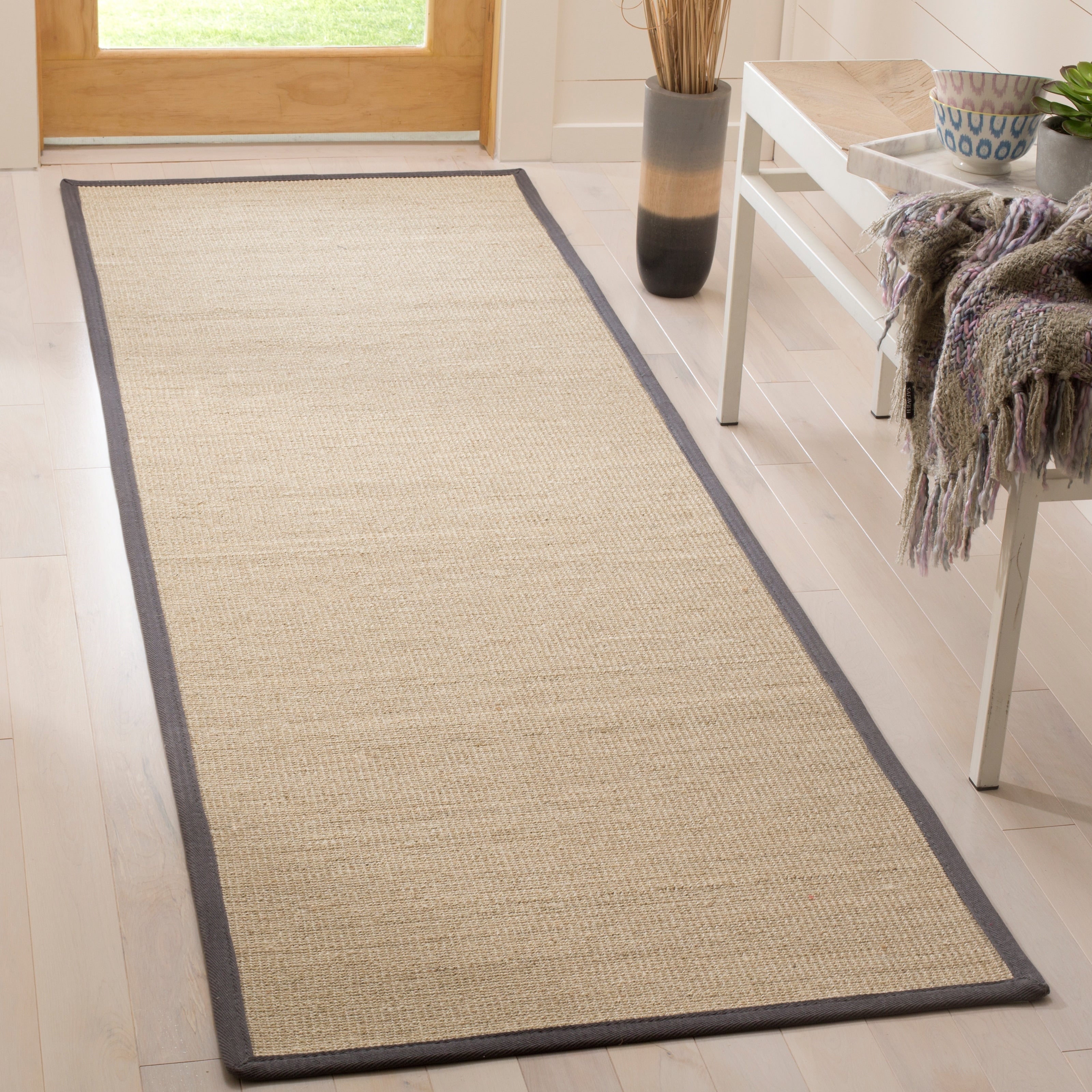 Tapis en sisal à bordure décontractée en fibre naturelle SAFAVIEH Alleen
