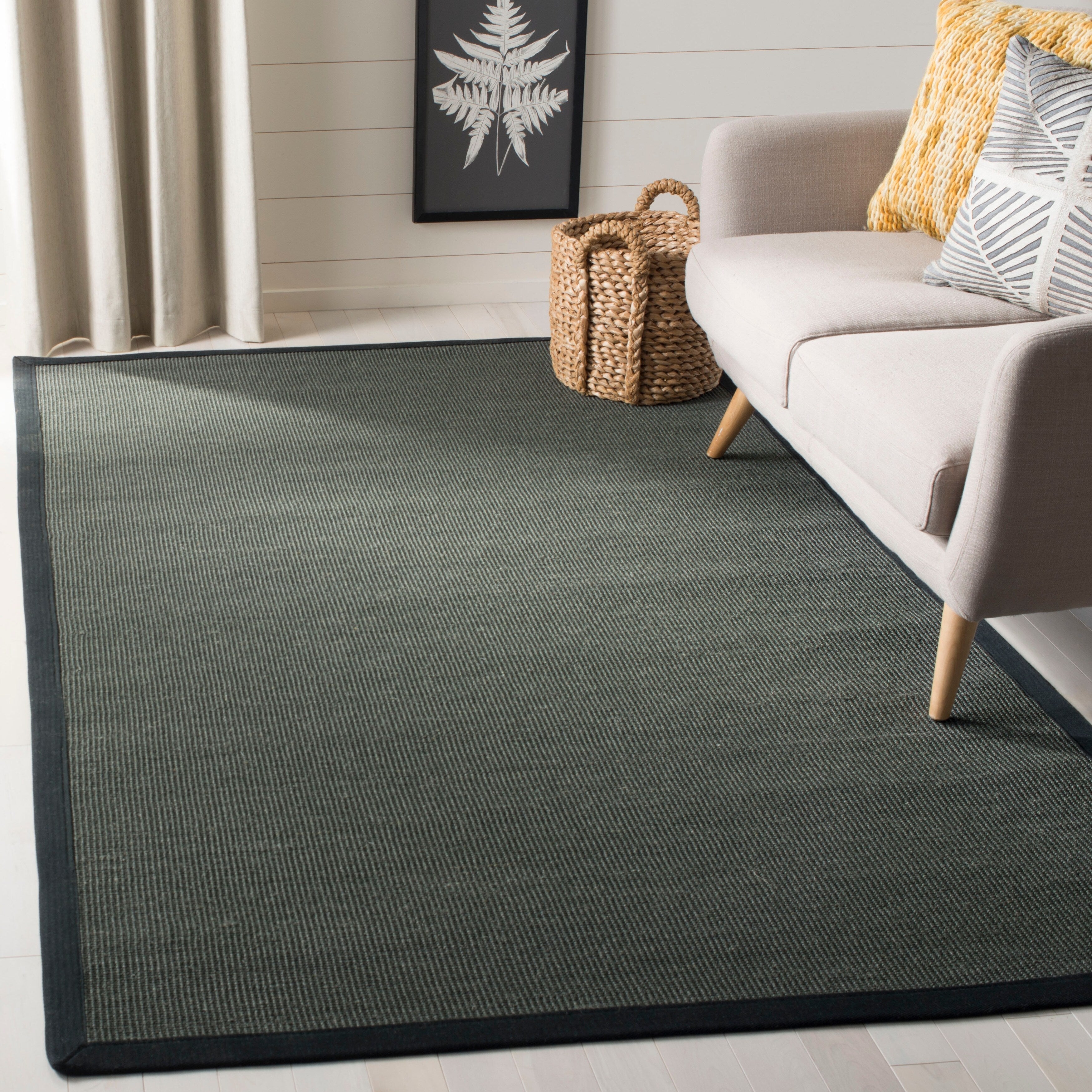 Tapis en sisal à bordure décontractée en fibre naturelle SAFAVIEH Alleen