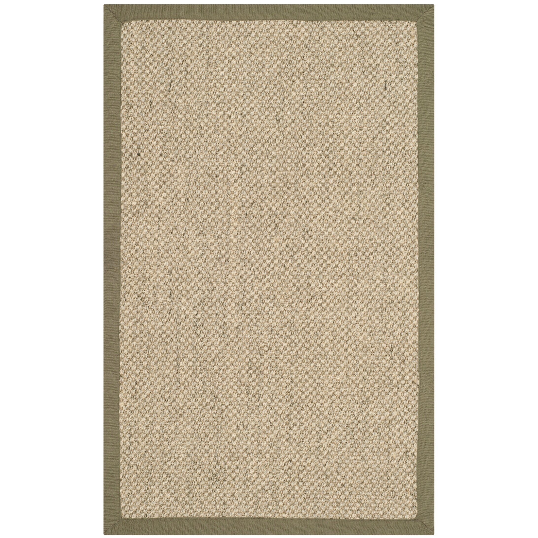 Tapis à bordure en sisal Elmyra en fibre naturelle SAFAVIEH