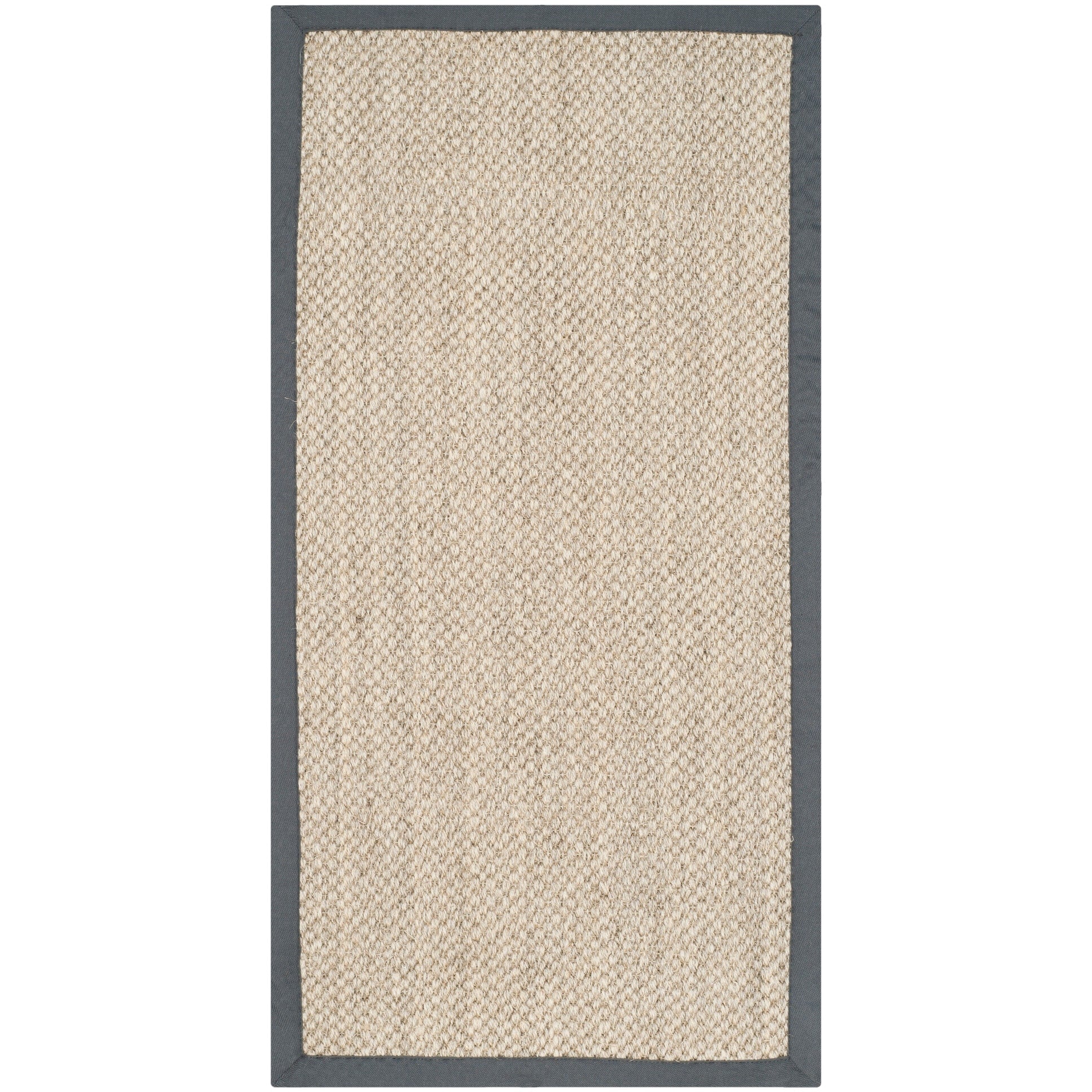 Tapis à bordure en sisal Elmyra en fibre naturelle SAFAVIEH