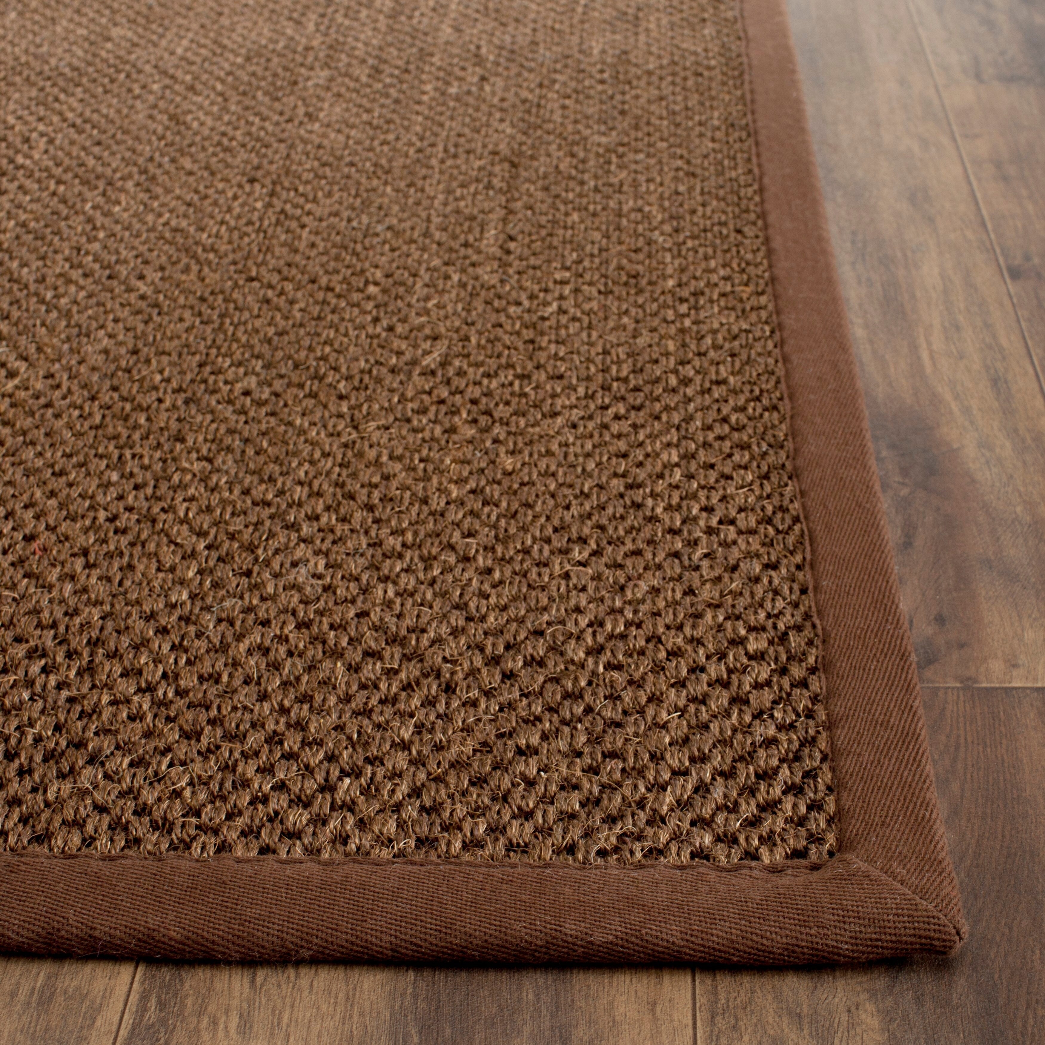 Tapis à bordure en sisal Elmyra en fibre naturelle SAFAVIEH