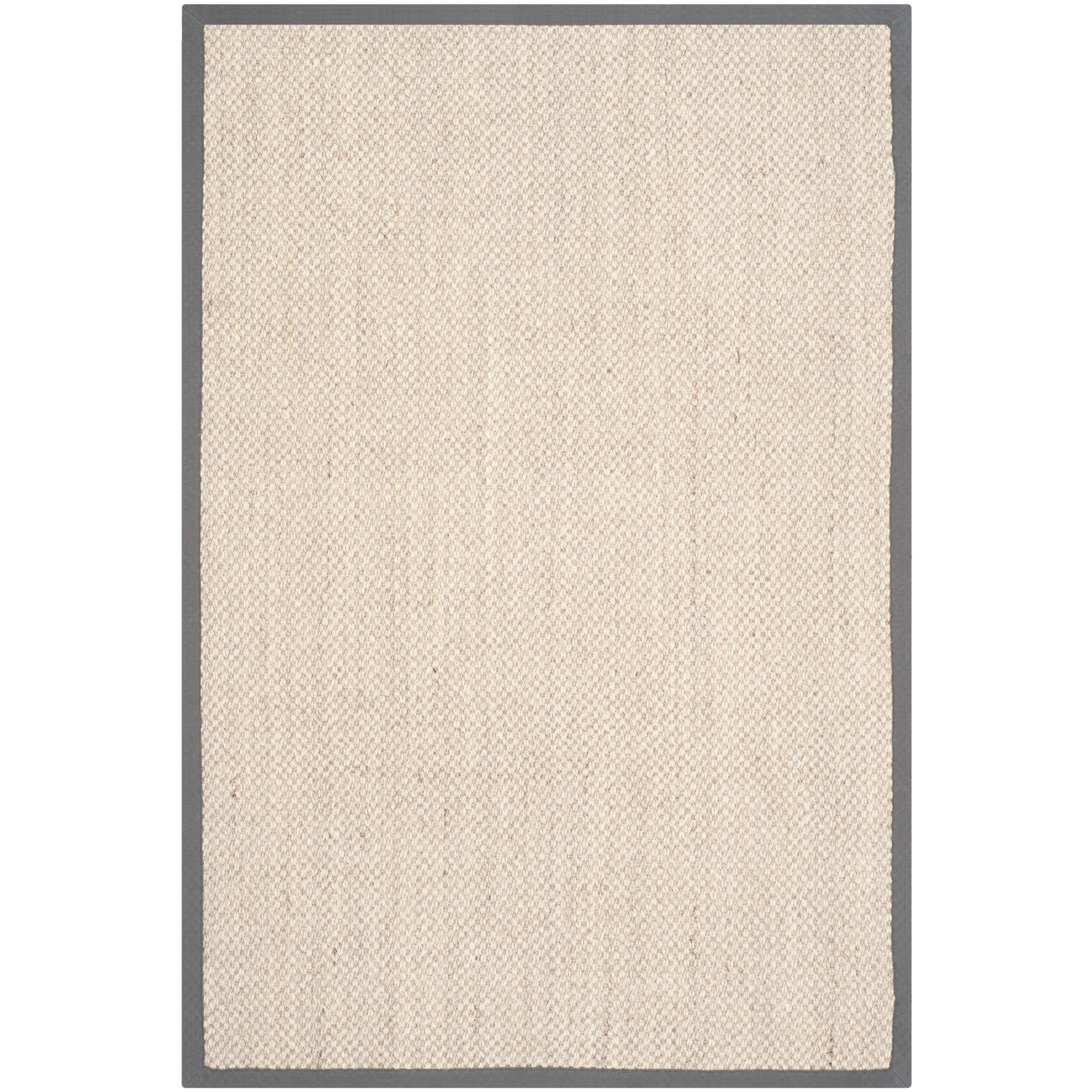 Tapis à bordure en sisal Elmyra en fibre naturelle SAFAVIEH