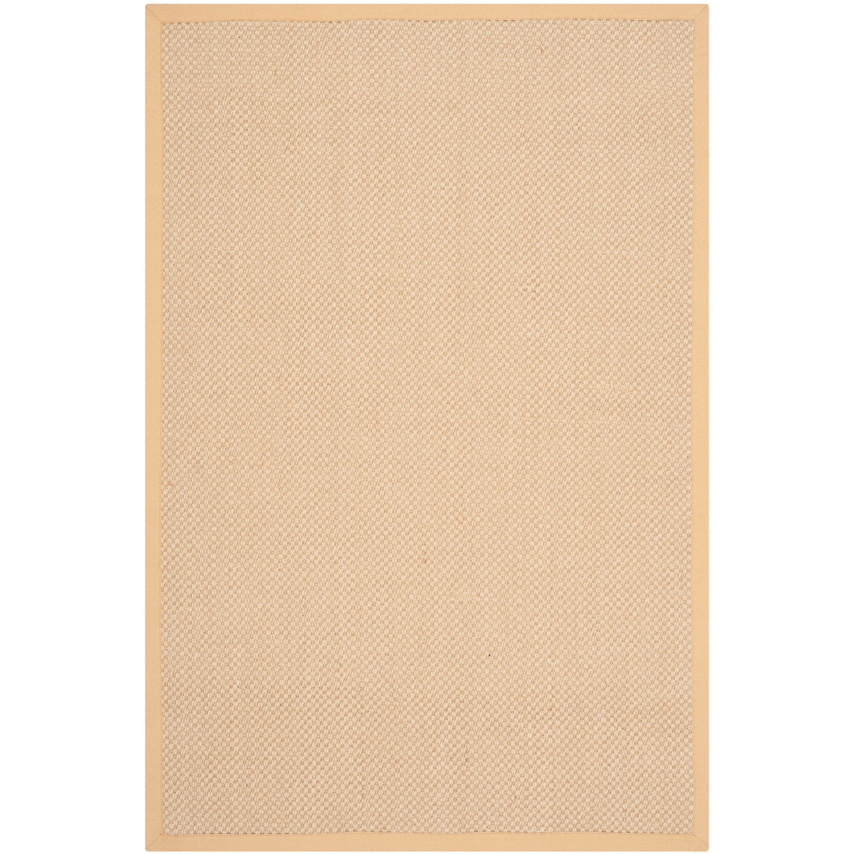 Tapis à bordure en sisal Elmyra en fibre naturelle SAFAVIEH