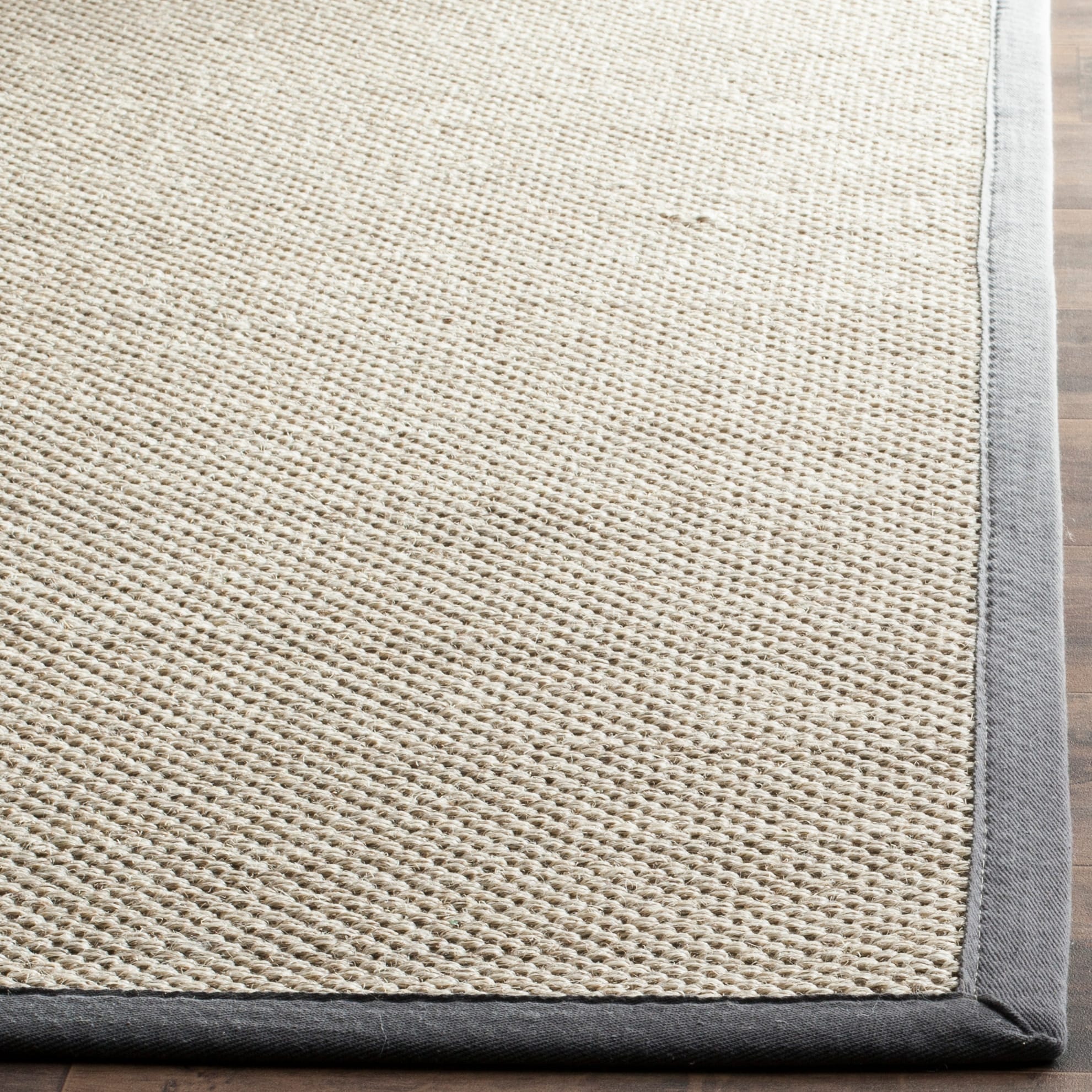 Tapis en sisal à bordure décontractée Lorine en fibre naturelle SAFAVIEH
