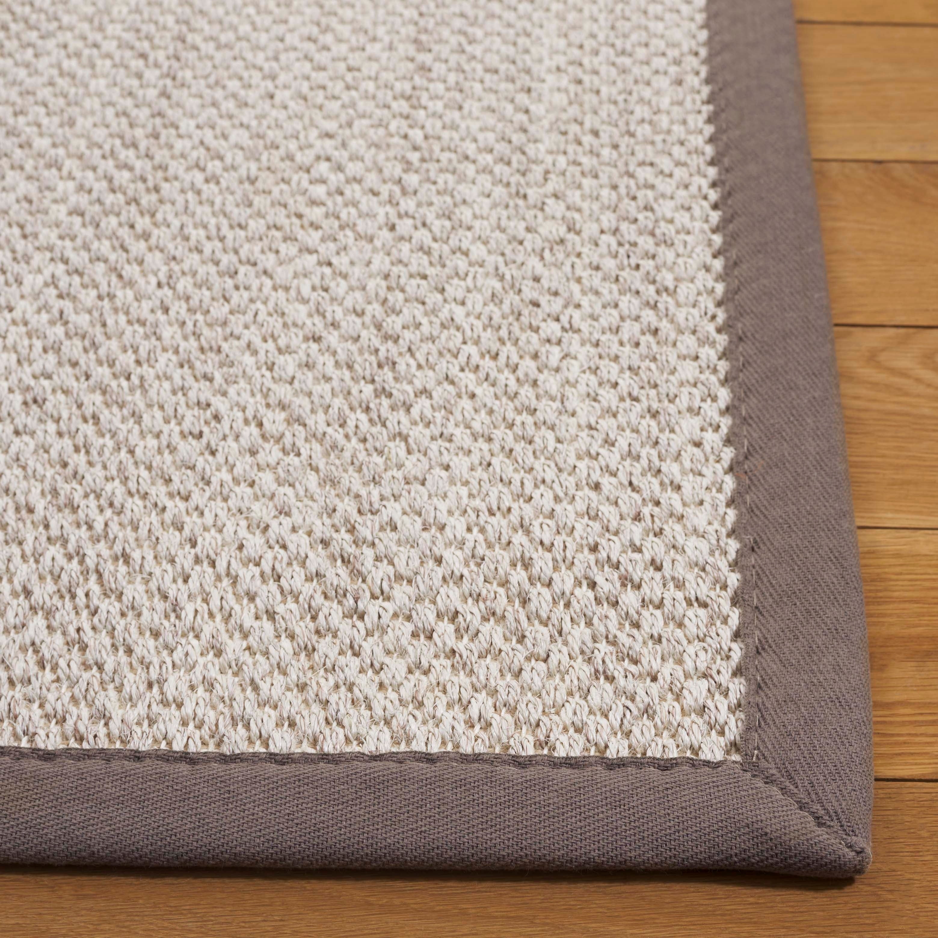 Tapis en sisal à bordure décontractée Lorine en fibre naturelle SAFAVIEH