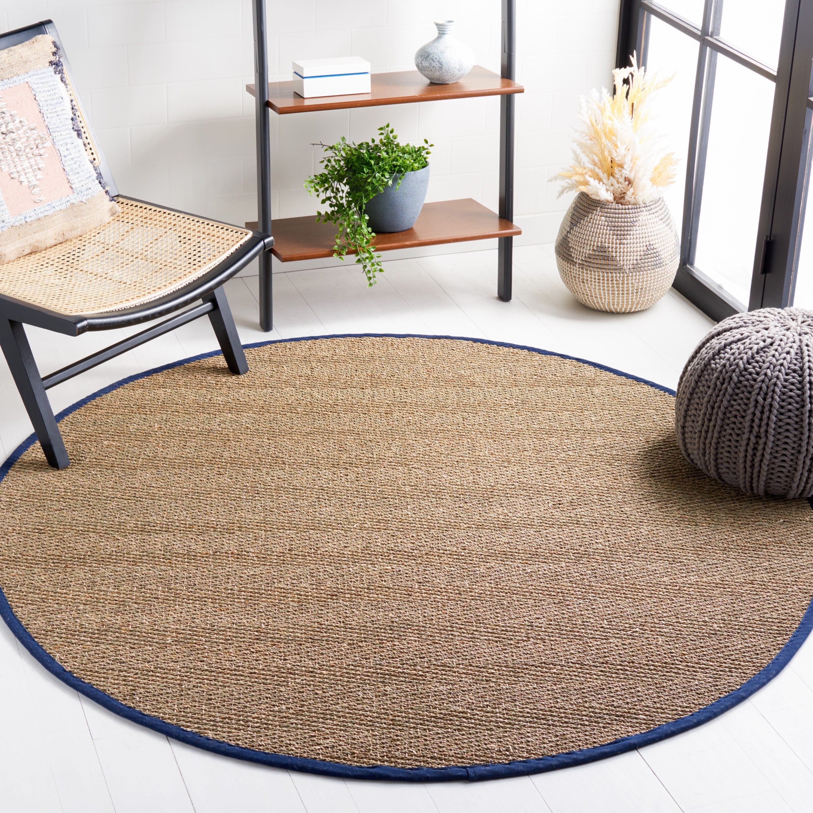 Tapis en jonc de mer à chevrons et à motif Trilby en fibres naturelles SAFAVIEH
