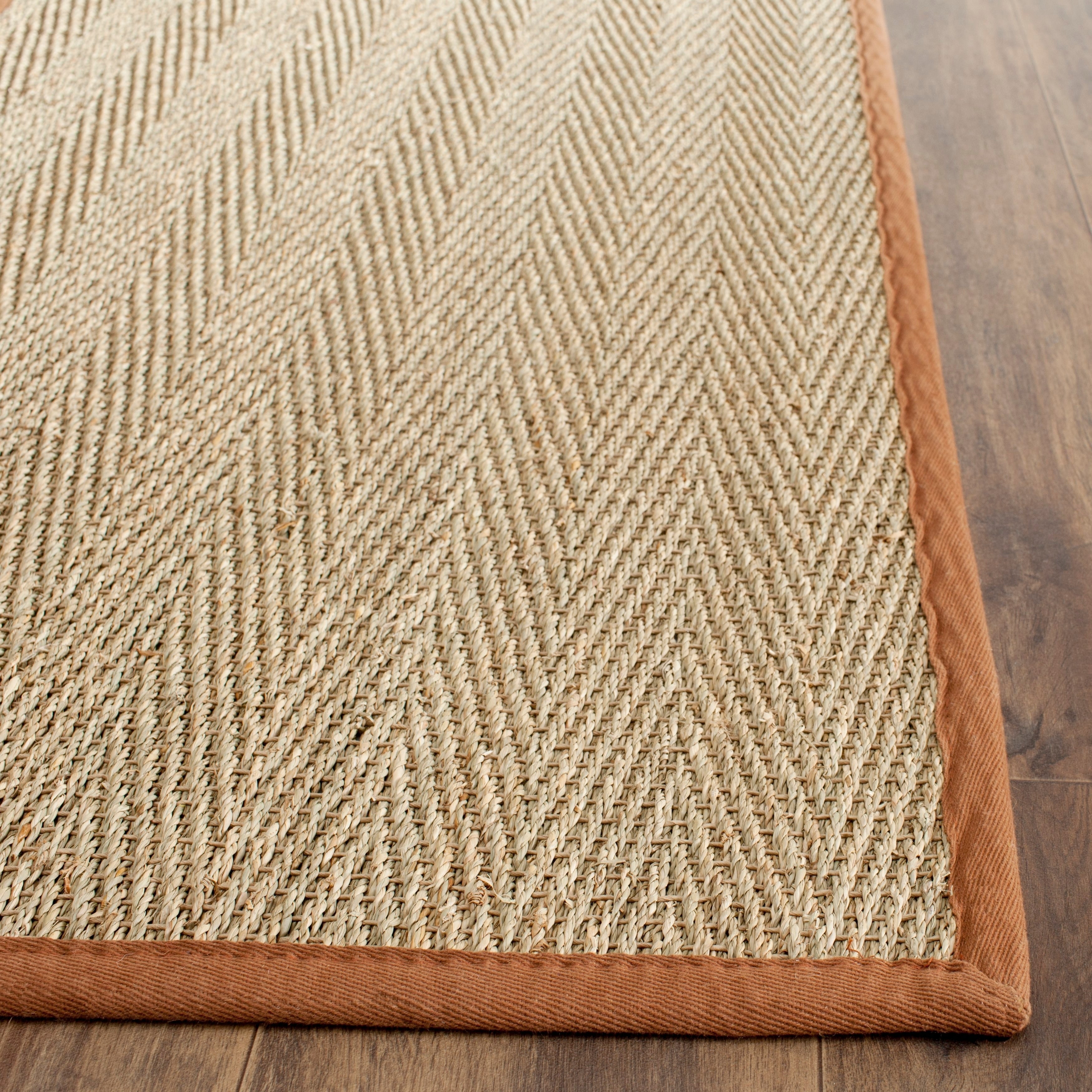 Tapis en jonc de mer à chevrons et à motif Trilby en fibres naturelles SAFAVIEH