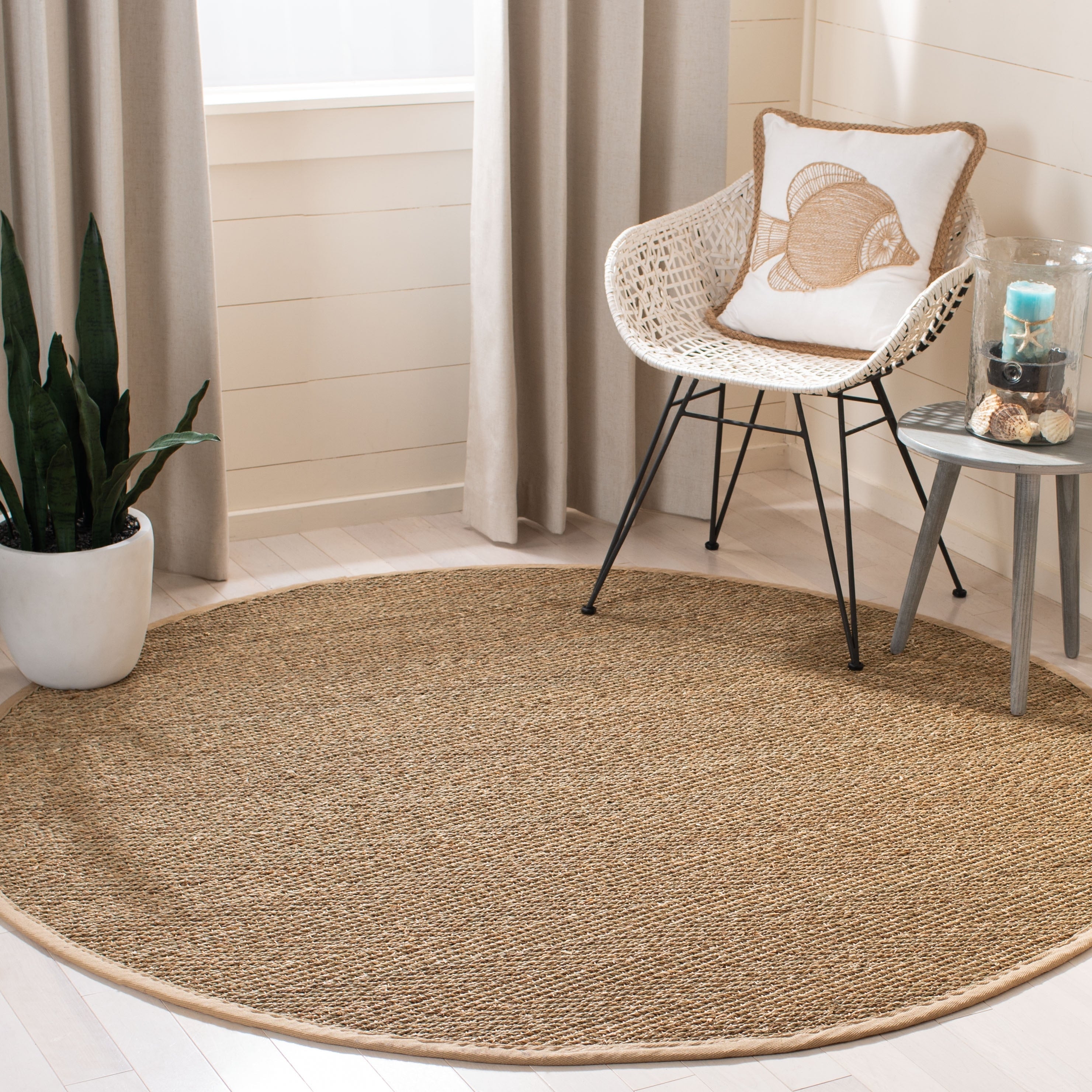Tapis en jonc de mer à chevrons et à motif Trilby en fibres naturelles SAFAVIEH