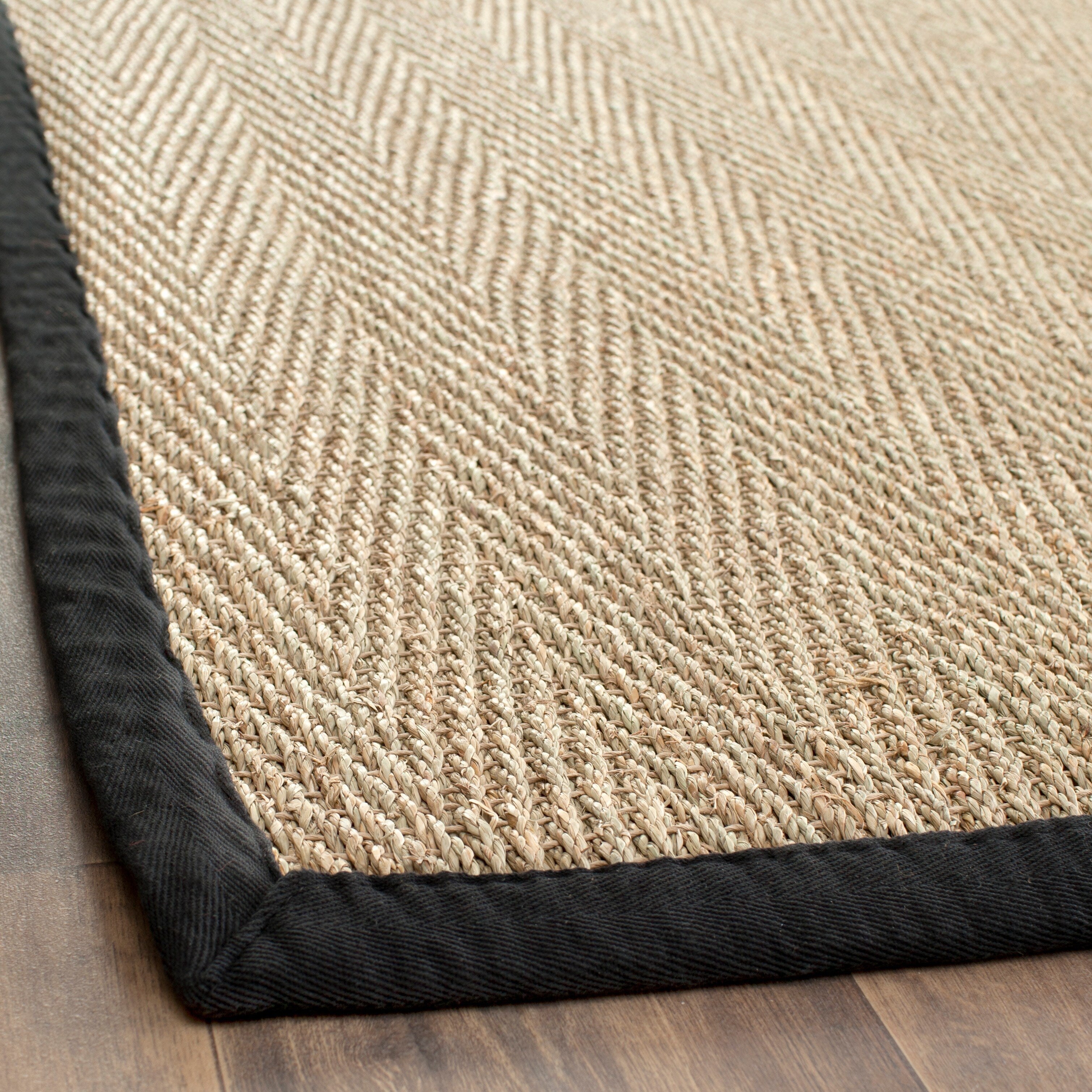 Tapis en jonc de mer à chevrons et à motif Trilby en fibres naturelles SAFAVIEH