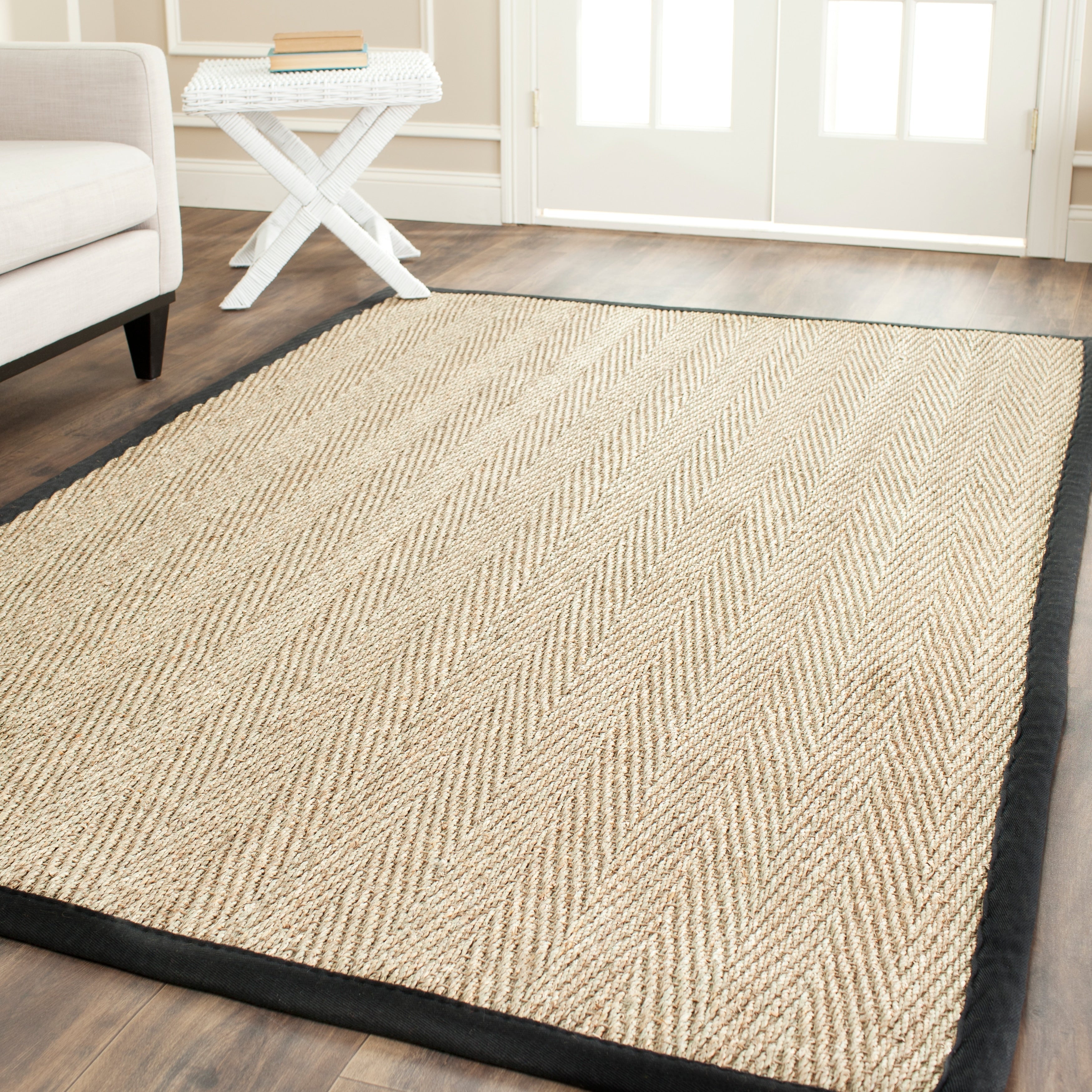 Tapis en jonc de mer à chevrons et à motif Trilby en fibres naturelles SAFAVIEH
