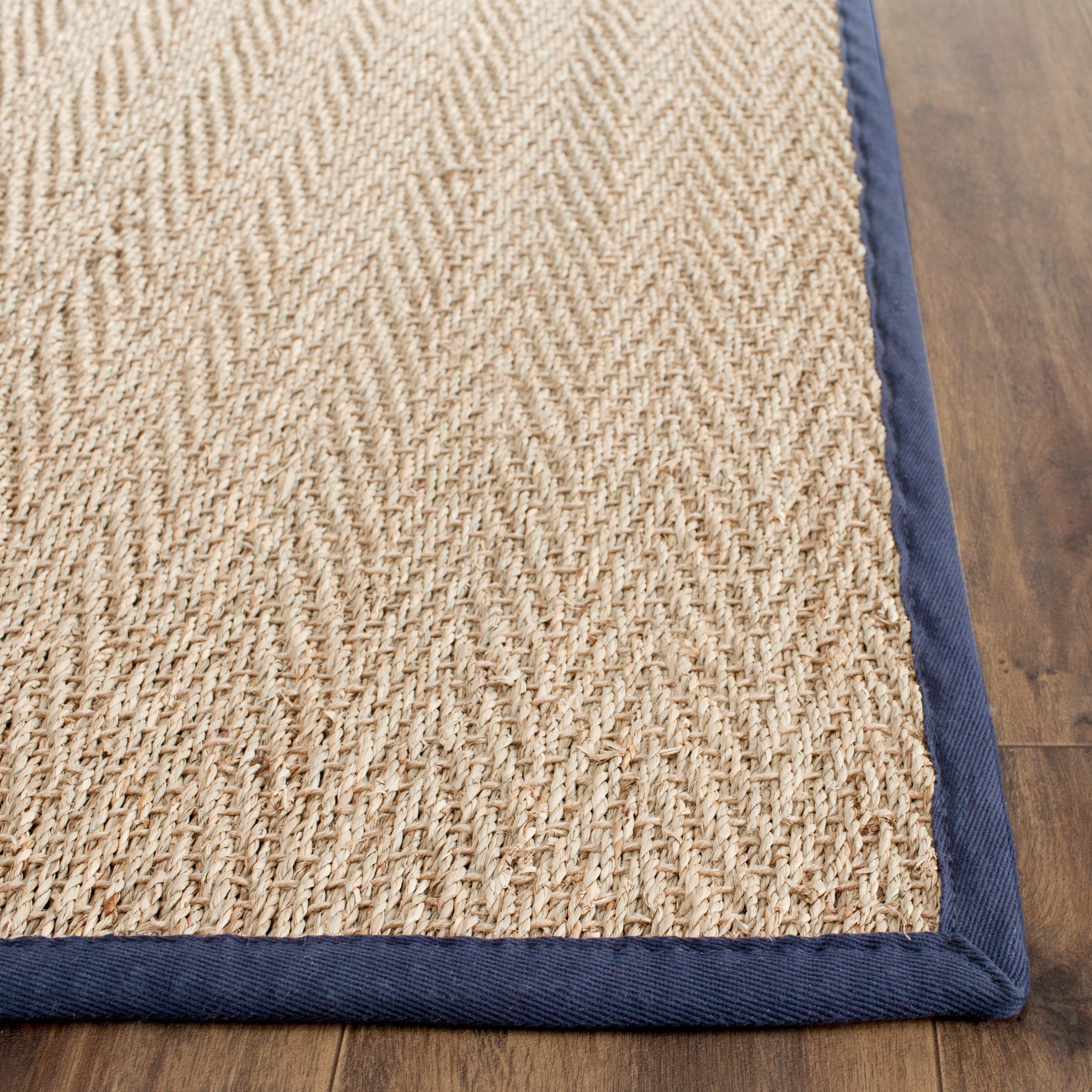 Tapis en jonc de mer à chevrons et à motif Trilby en fibres naturelles SAFAVIEH