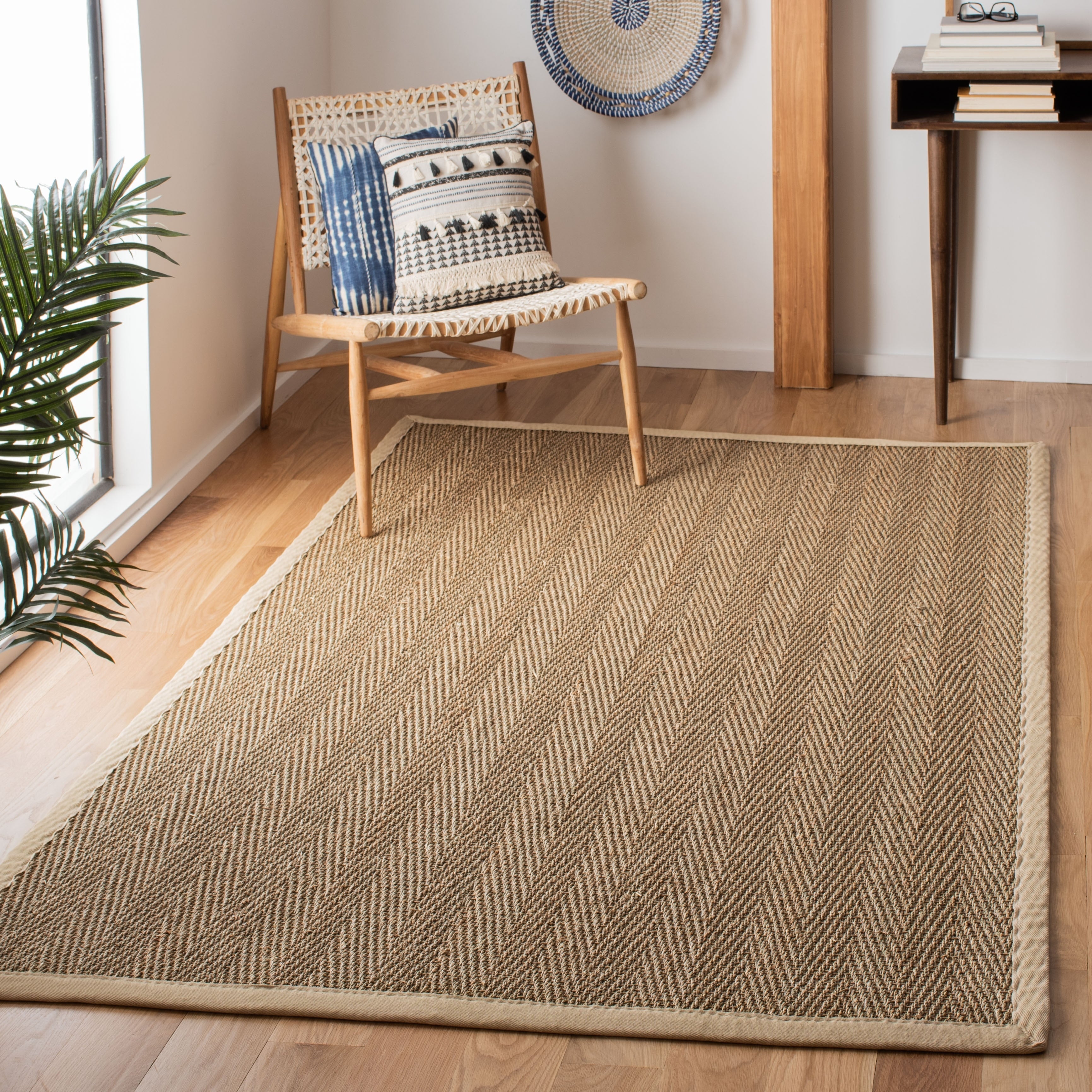 Tapis en jonc de mer à chevrons et à motif Trilby en fibres naturelles SAFAVIEH