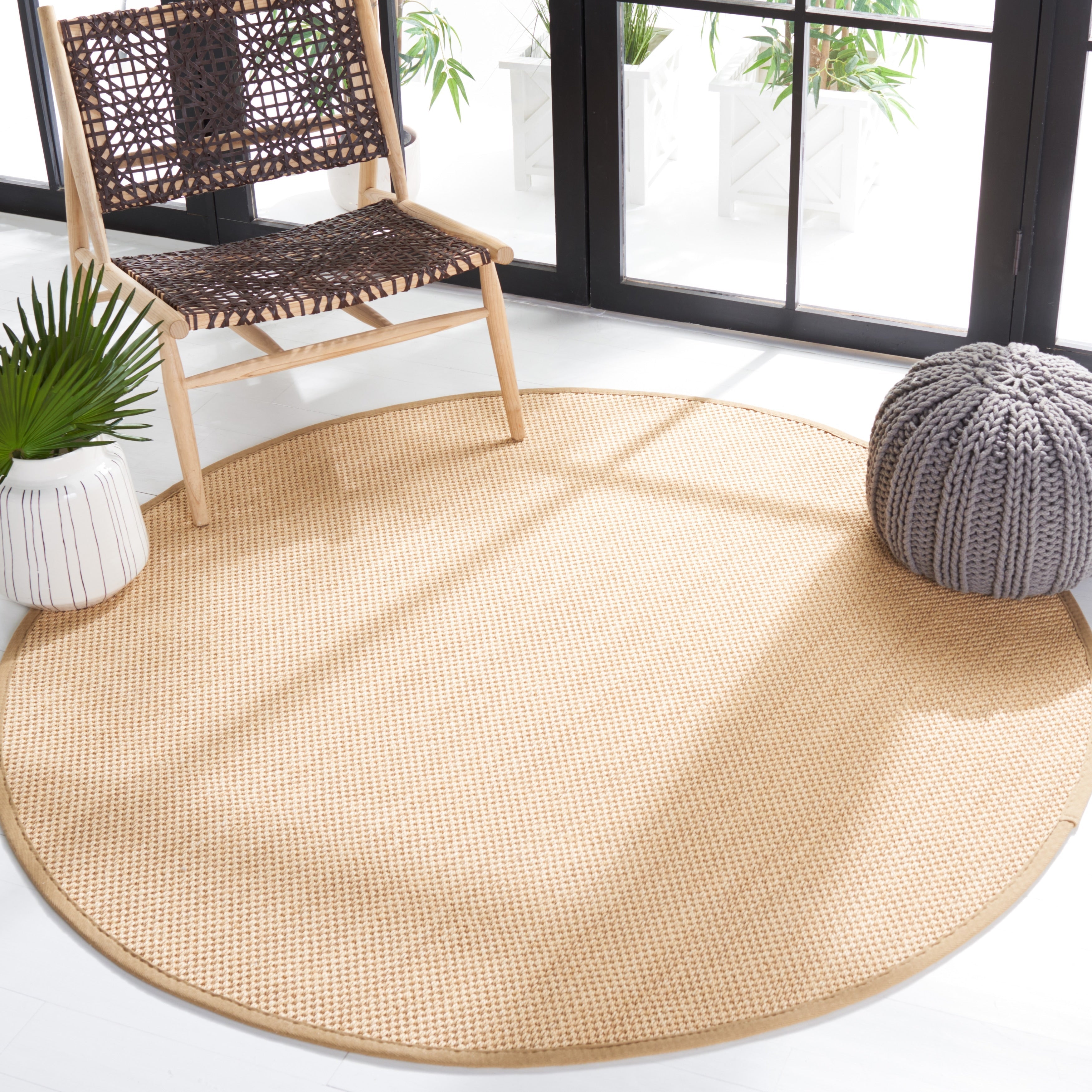 Tapis en sisal à bordure décontractée Venus en fibre naturelle SAFAVIEH