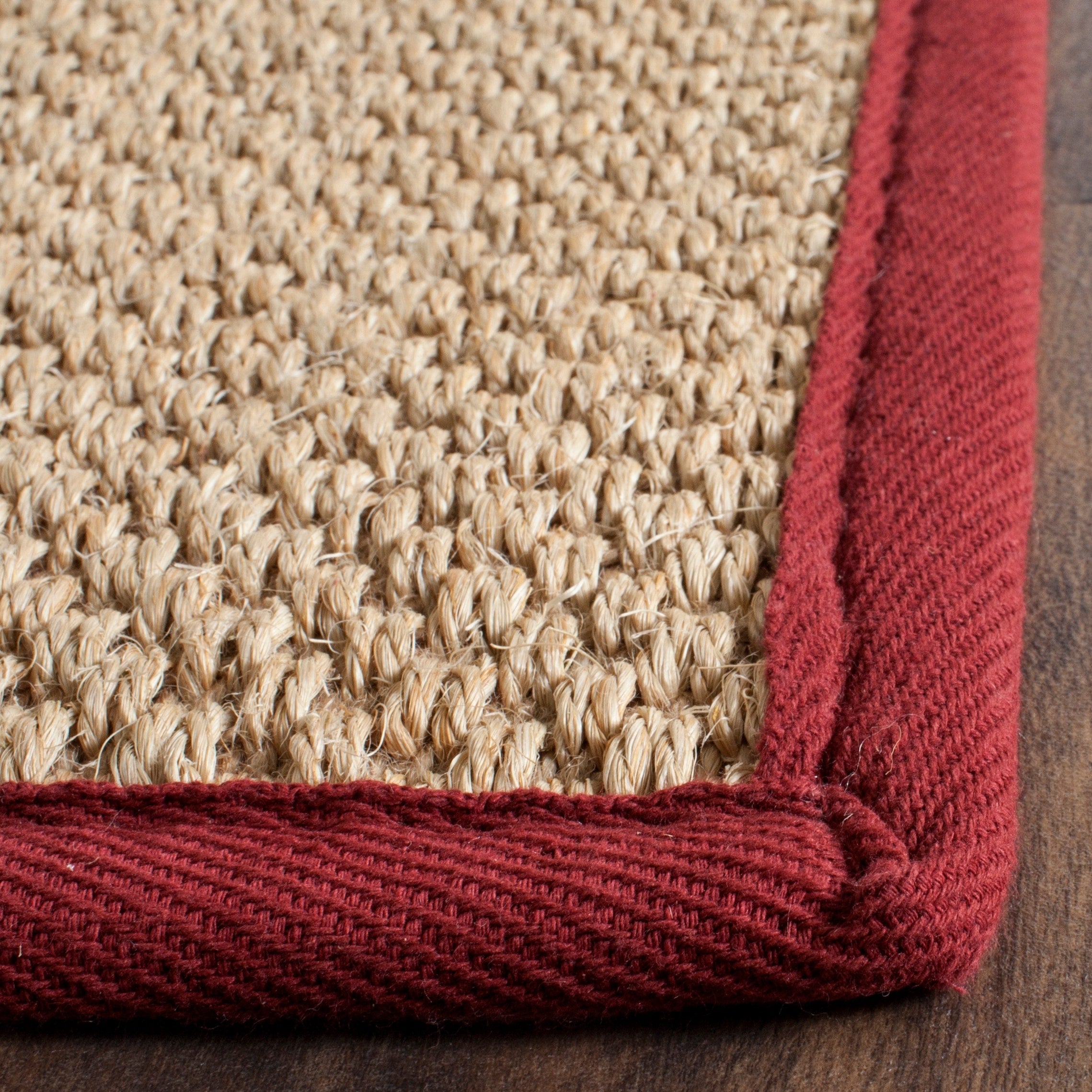 Tapis en sisal à bordure décontractée Venus en fibre naturelle SAFAVIEH