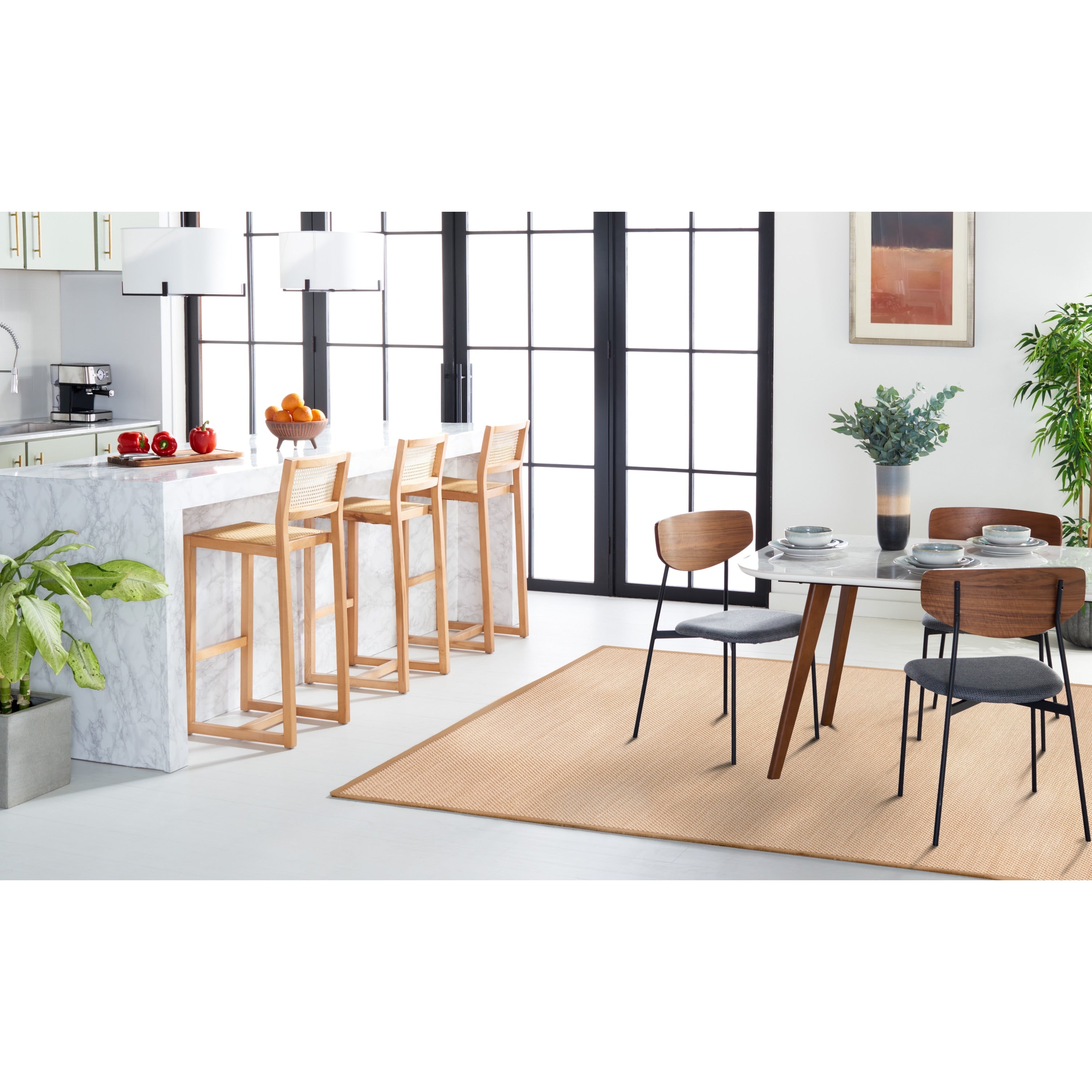 Tapis en sisal à bordure décontractée Venus en fibre naturelle SAFAVIEH