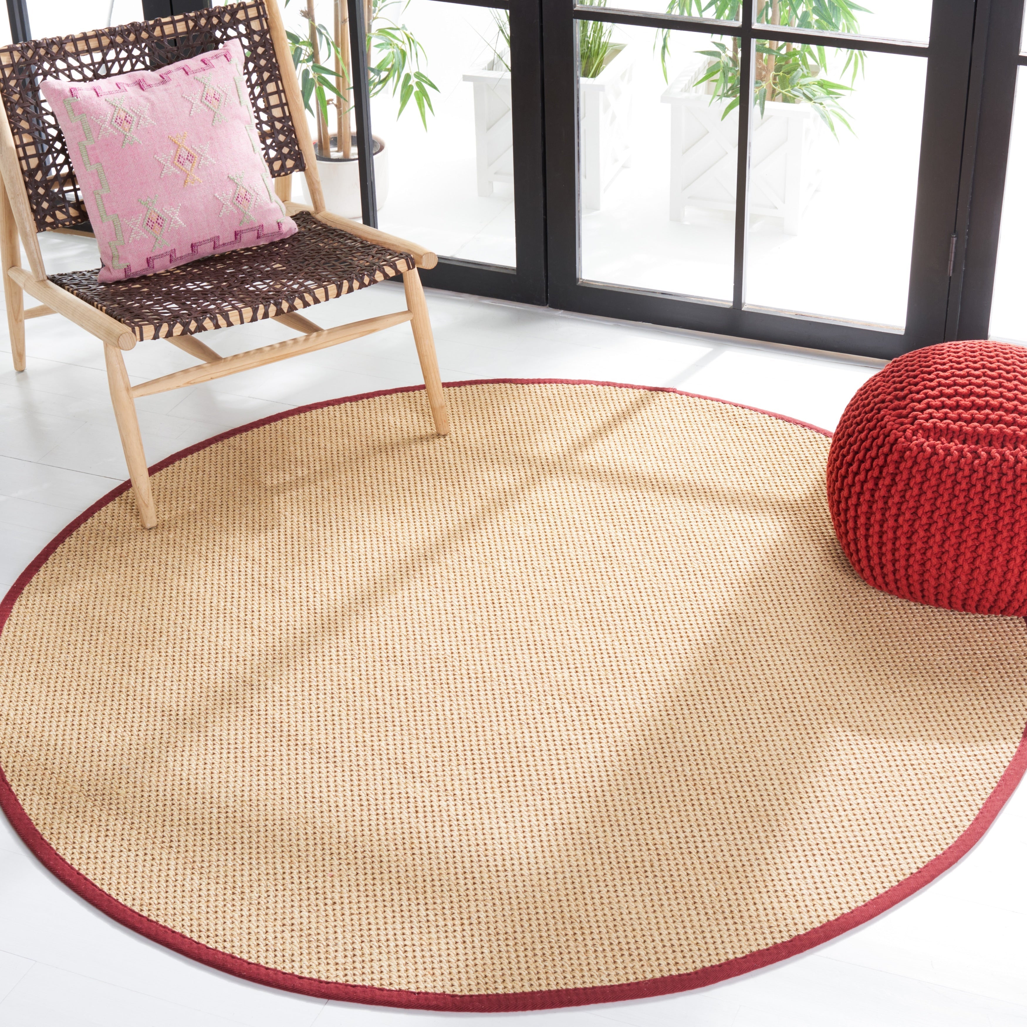 Tapis en sisal à bordure décontractée Venus en fibre naturelle SAFAVIEH