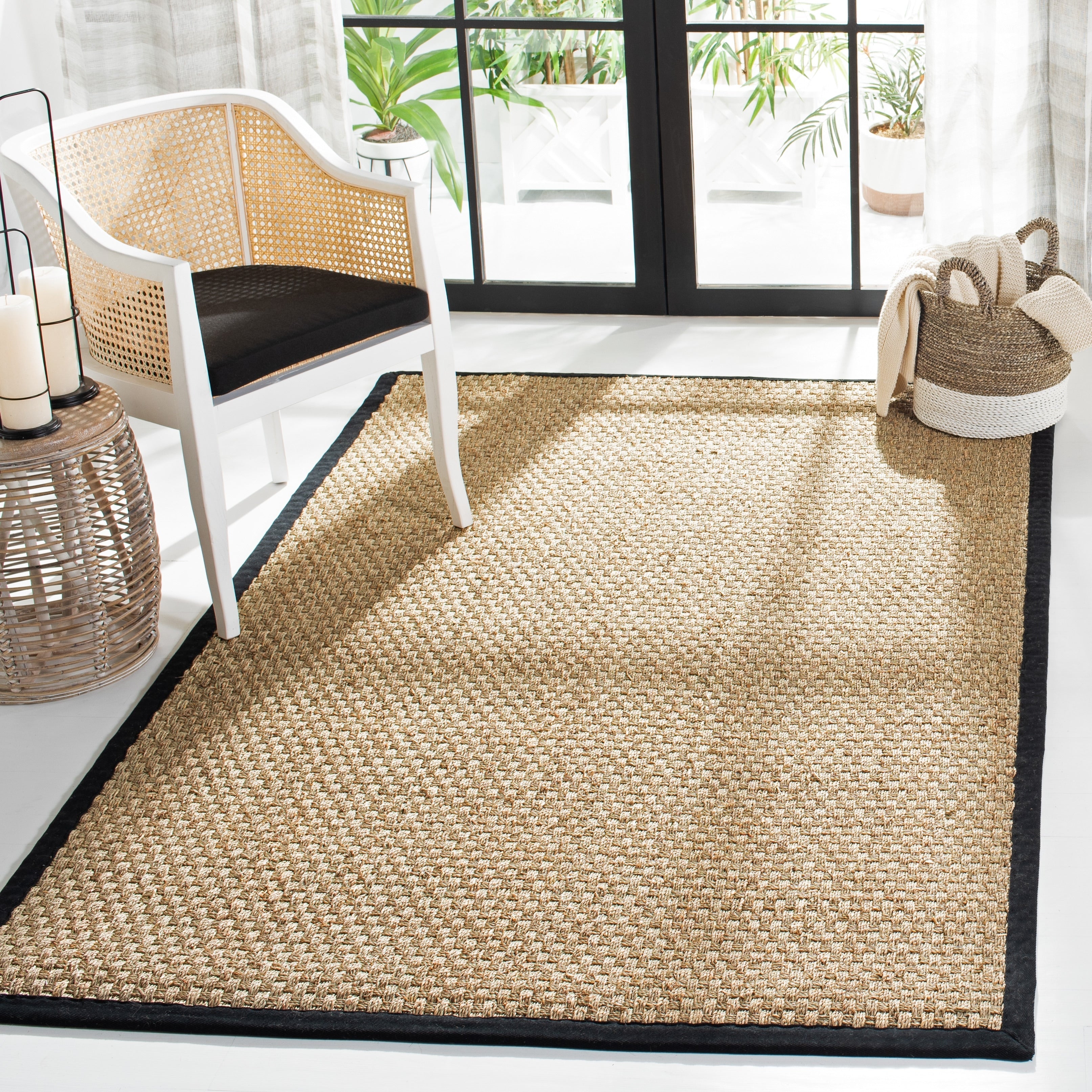 Tapis en jonc de mer tissé en fibre naturelle Zymryd SAFAVIEH