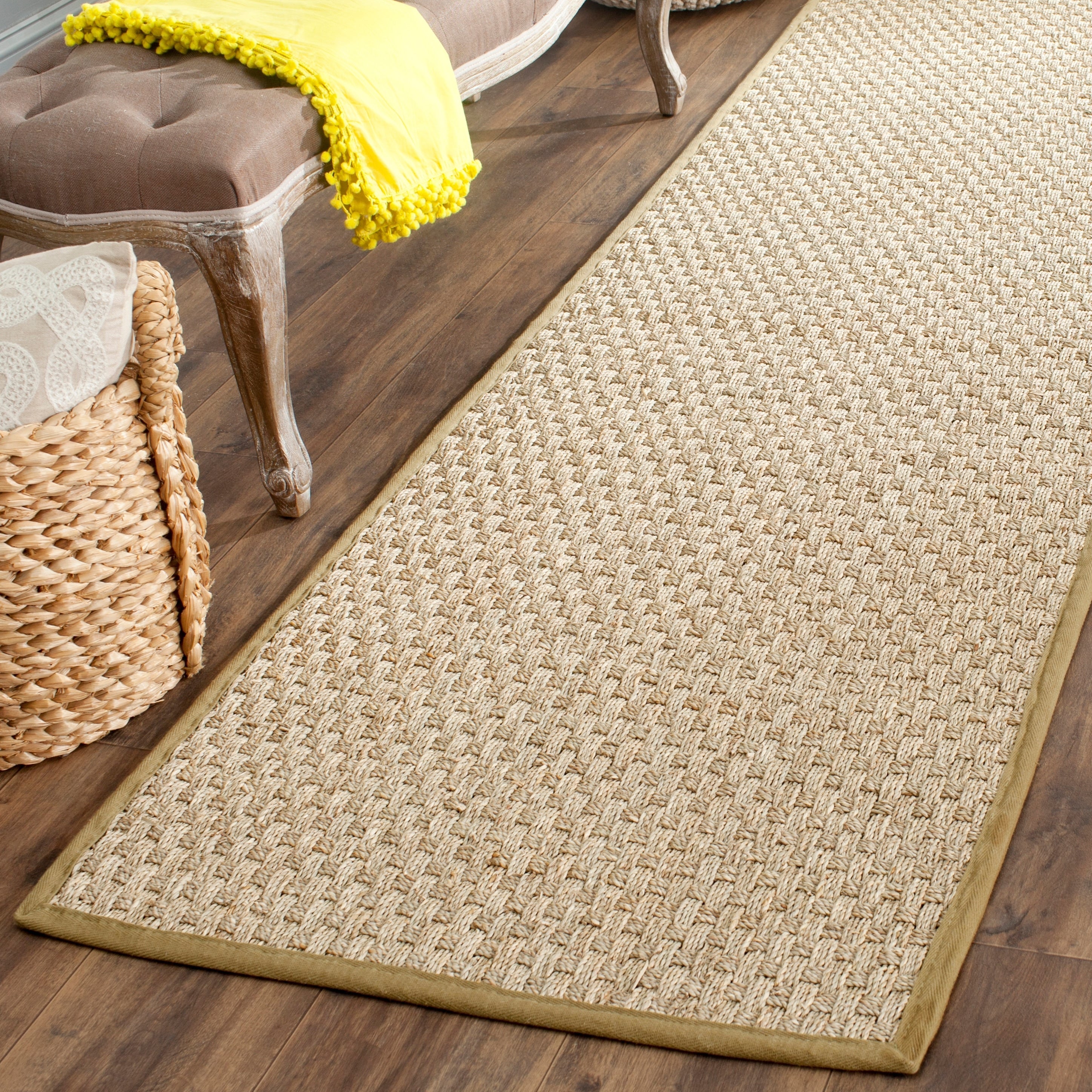 Tapis en jonc de mer tissé en fibre naturelle Zymryd SAFAVIEH
