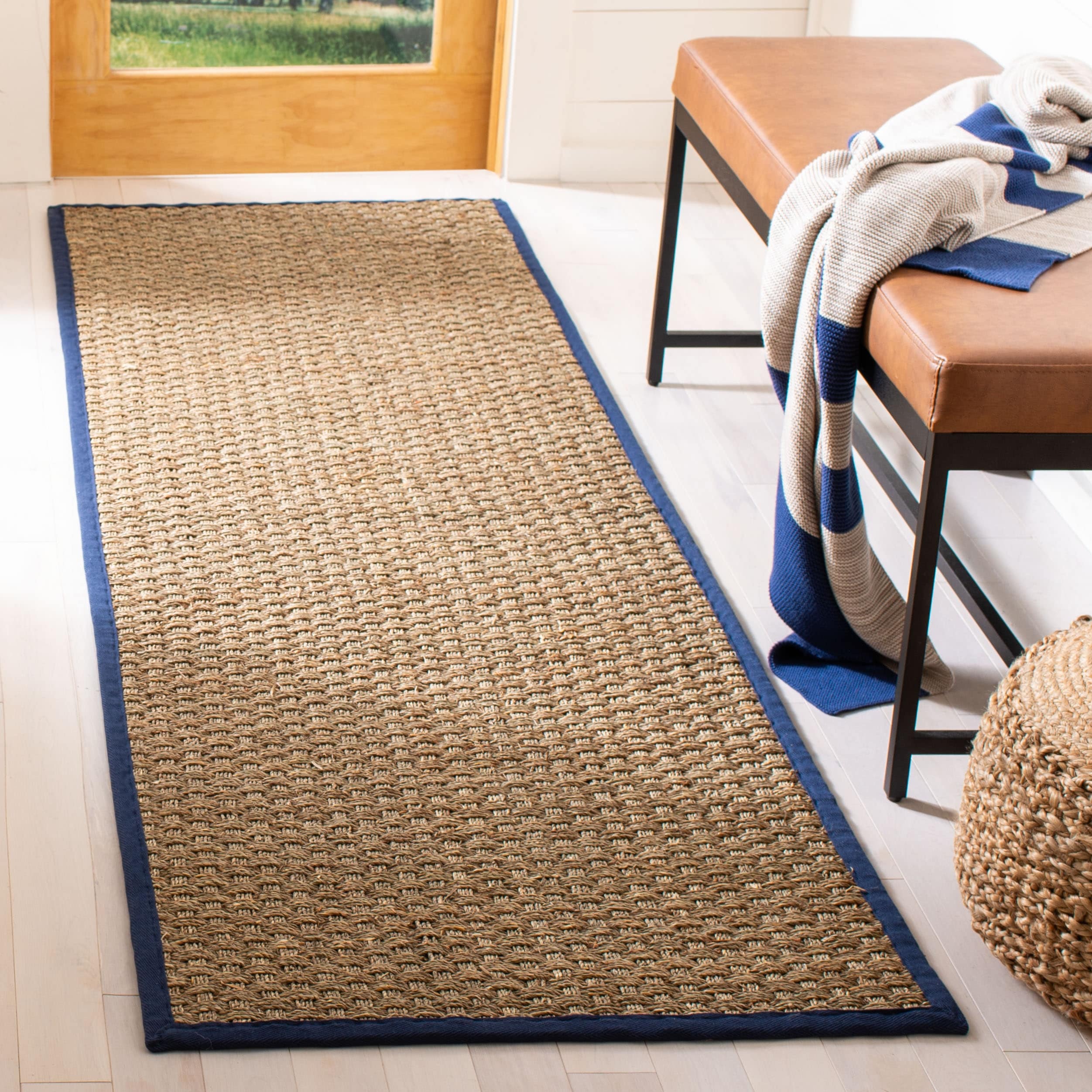 Tapis en jonc de mer tissé en fibre naturelle Zymryd SAFAVIEH