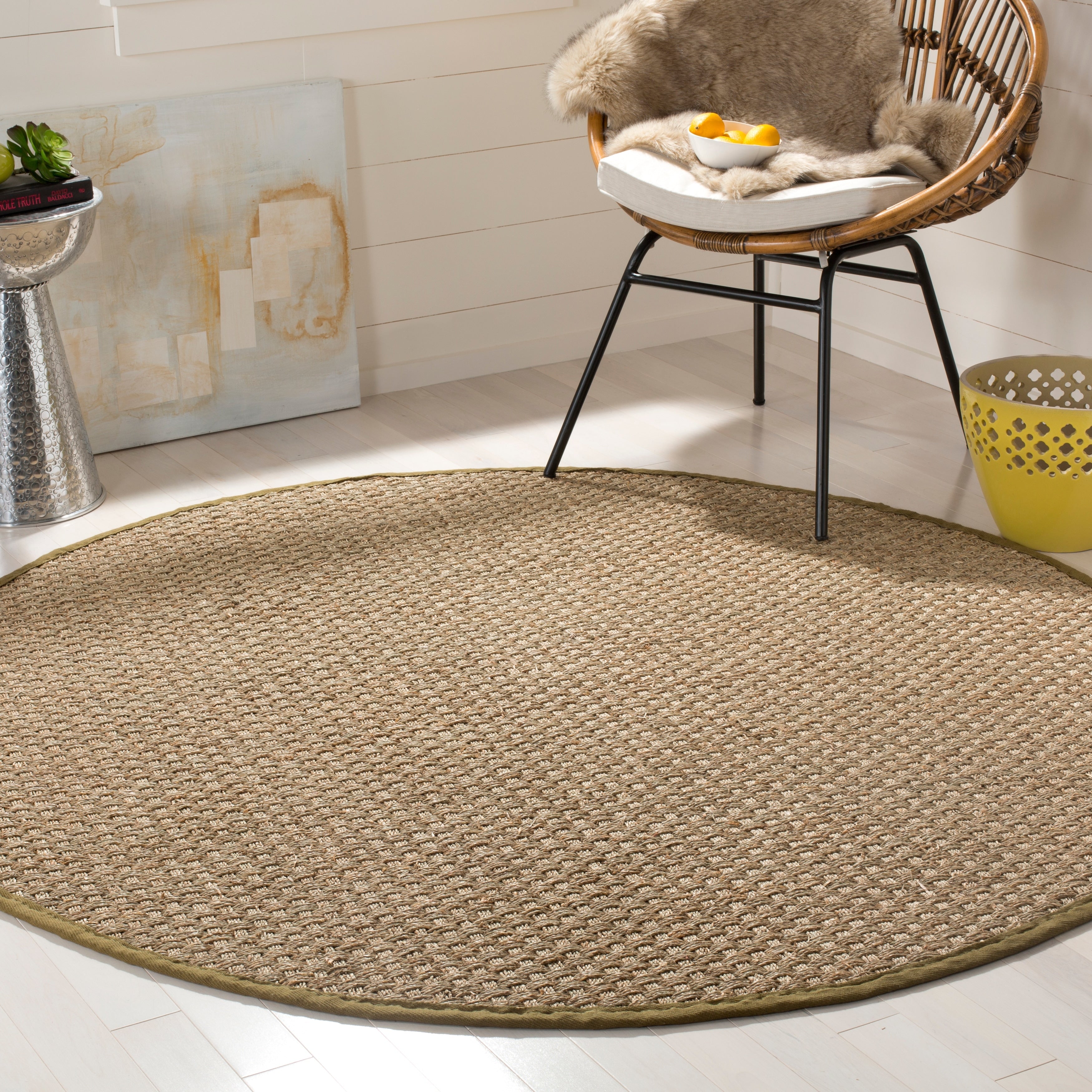 Tapis en jonc de mer tissé en fibre naturelle Zymryd SAFAVIEH