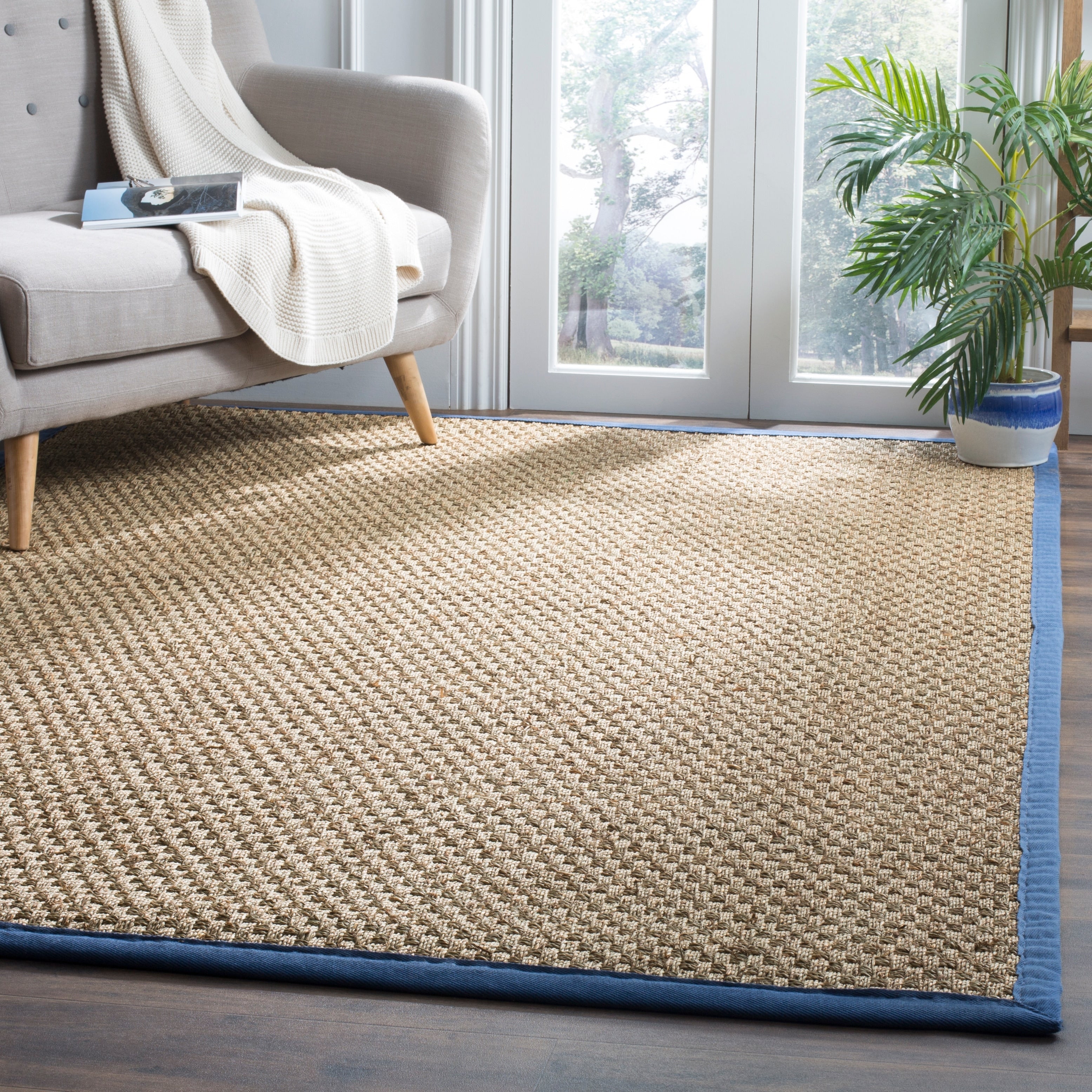 Tapis en jonc de mer tissé en fibre naturelle Zymryd SAFAVIEH