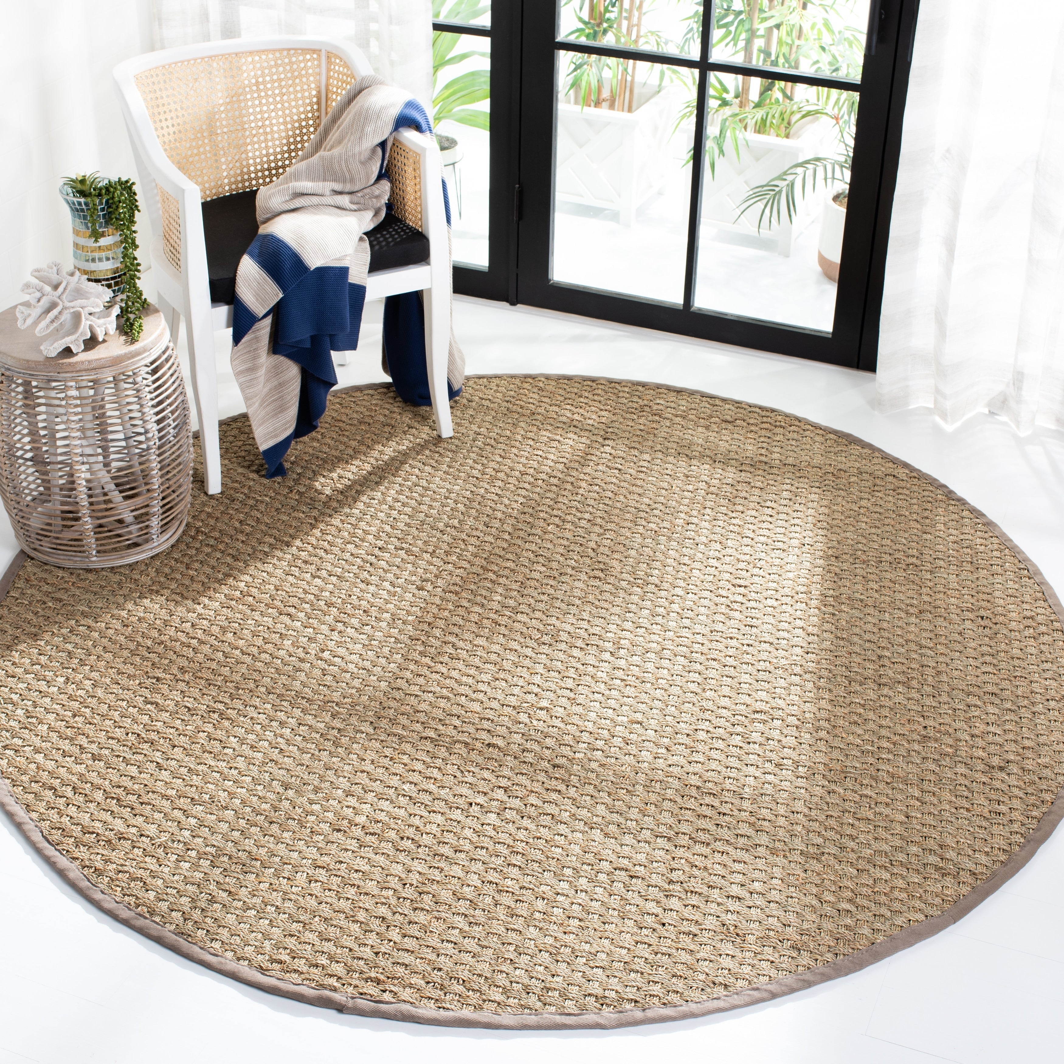 Tapis en jonc de mer tissé en fibre naturelle Zymryd SAFAVIEH