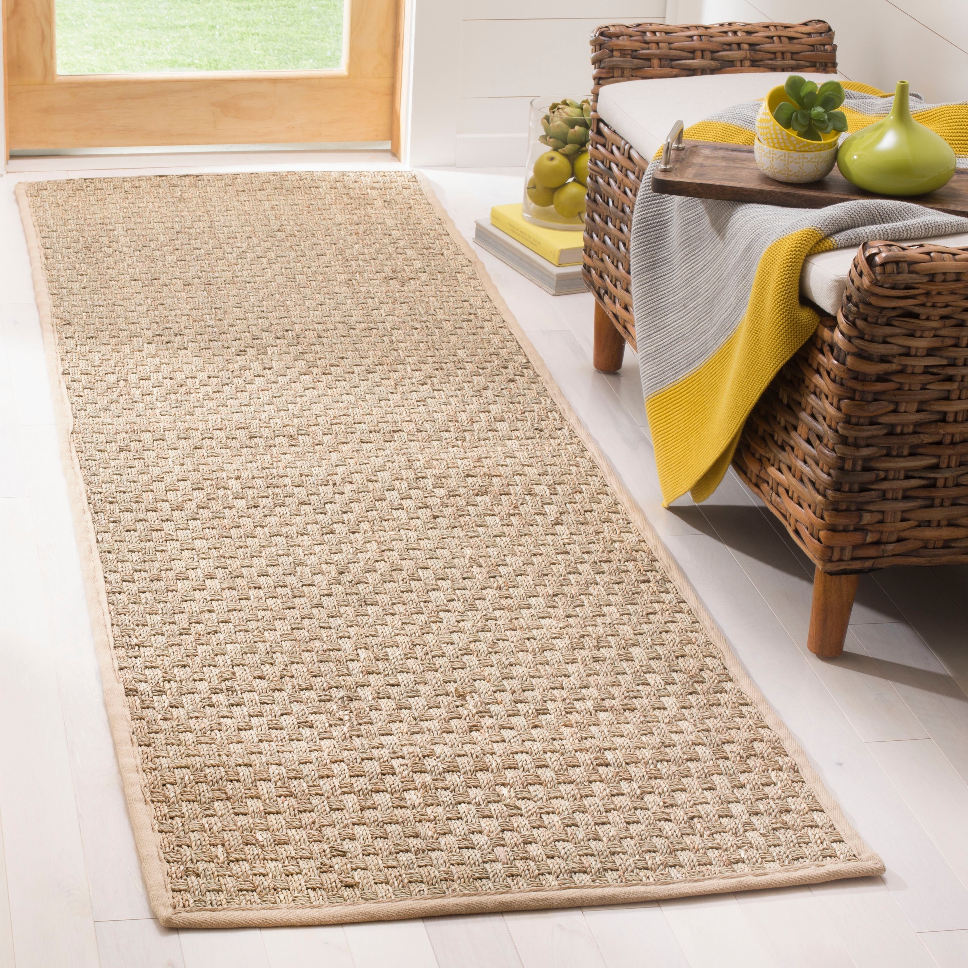 Tapis en jonc de mer tissé en fibre naturelle Zymryd SAFAVIEH