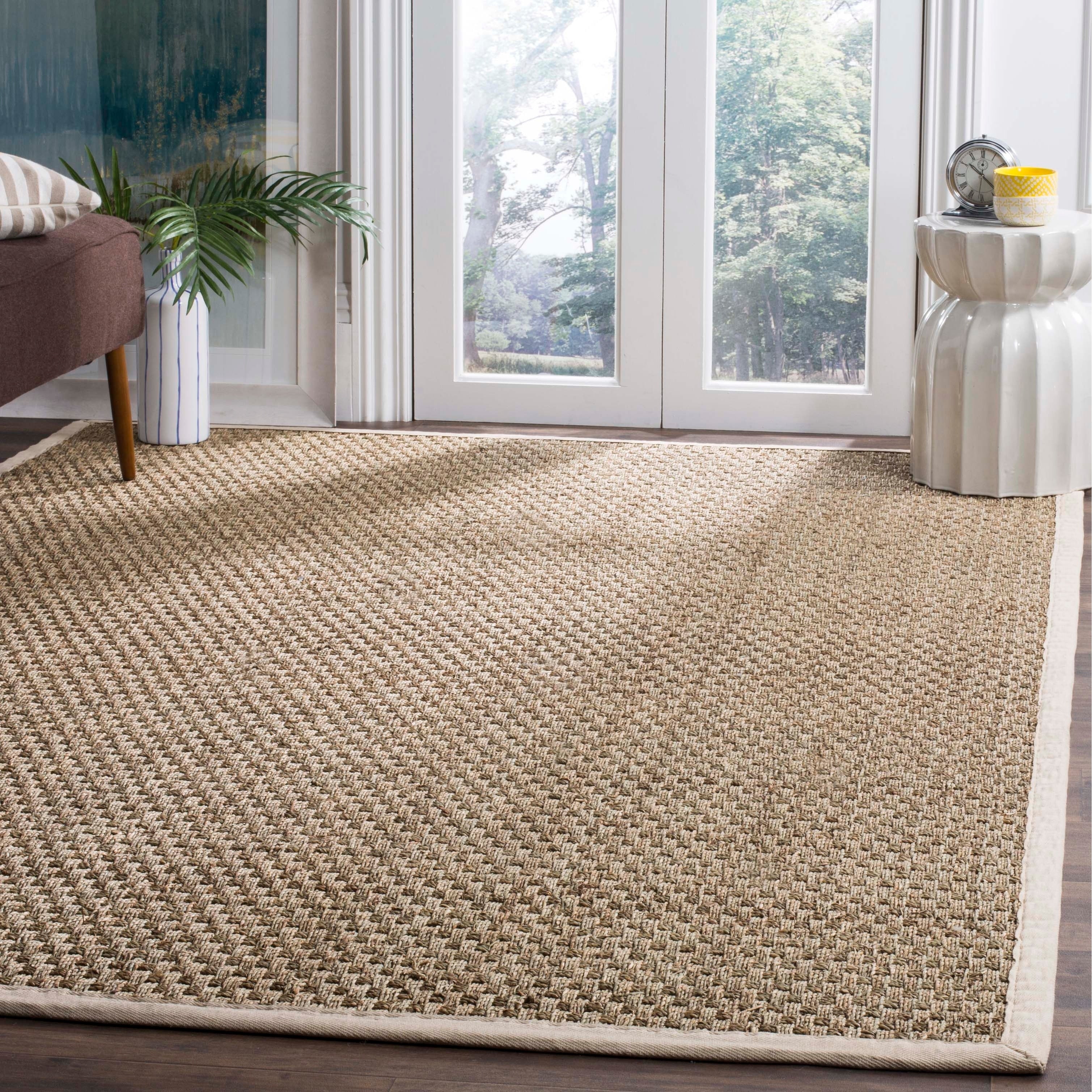 Tapis en jonc de mer tissé en fibre naturelle Zymryd SAFAVIEH