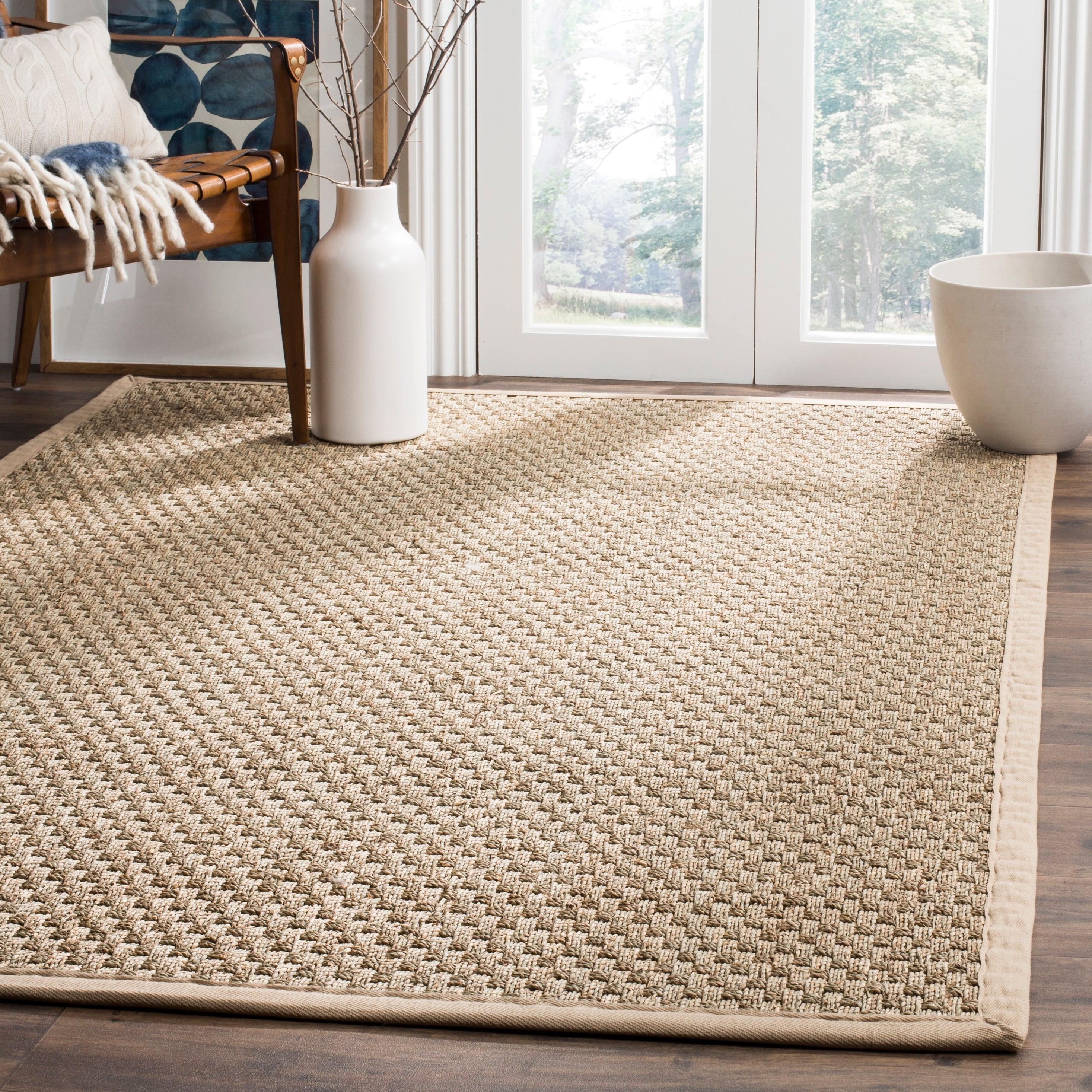 Tapis en jonc de mer tissé en fibre naturelle Zymryd SAFAVIEH