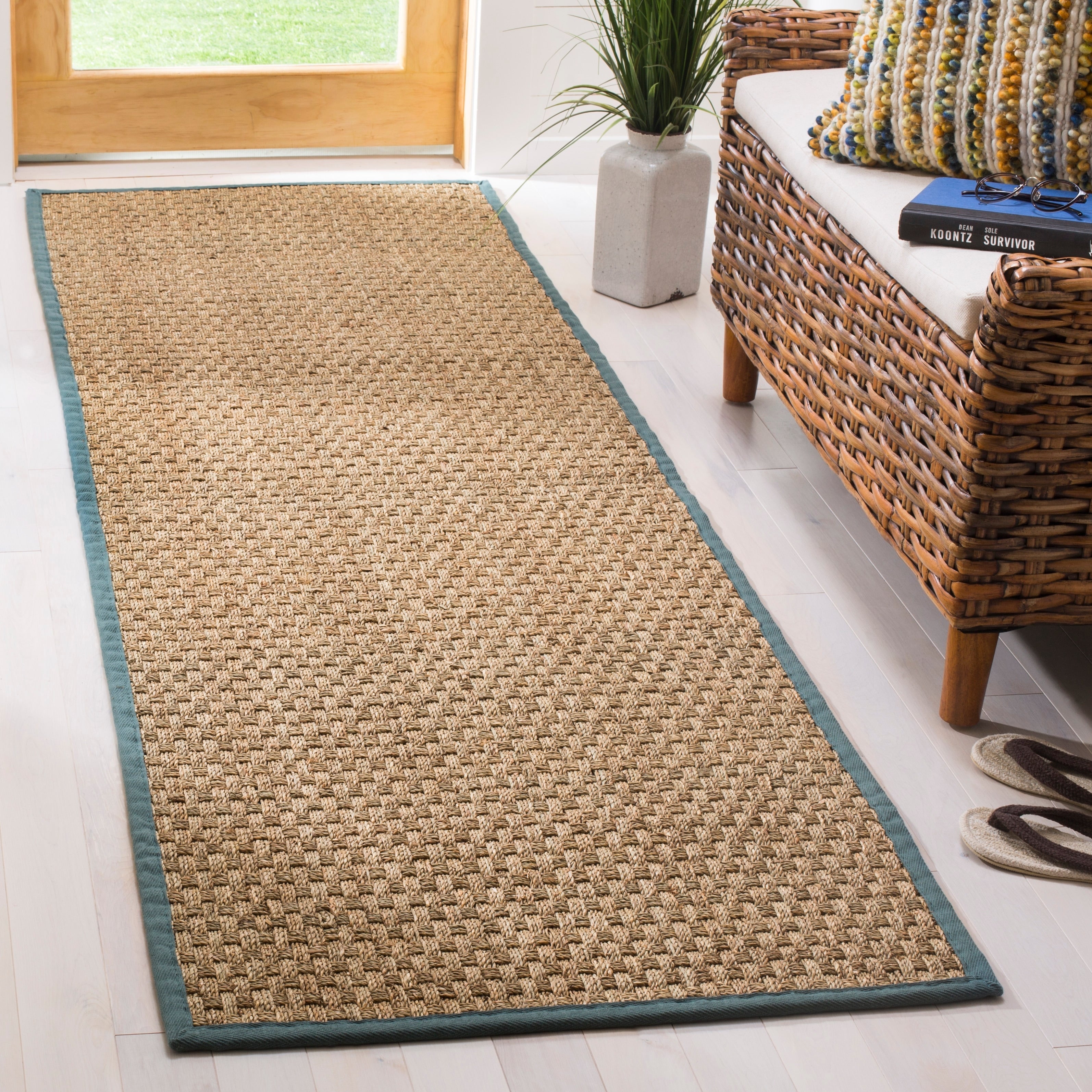 Tapis en jonc de mer tissé en fibre naturelle Zymryd SAFAVIEH