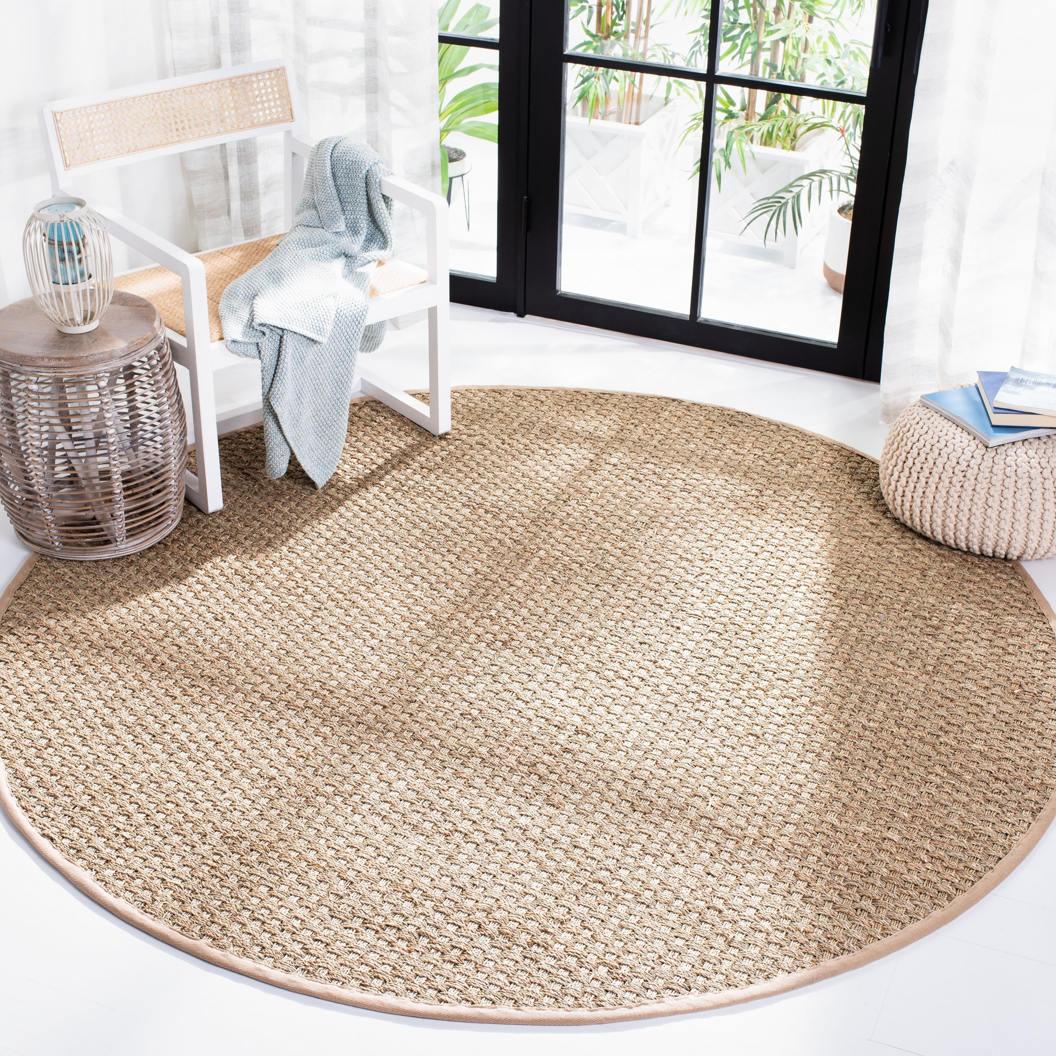 Tapis en jonc de mer tissé en fibre naturelle Zymryd SAFAVIEH