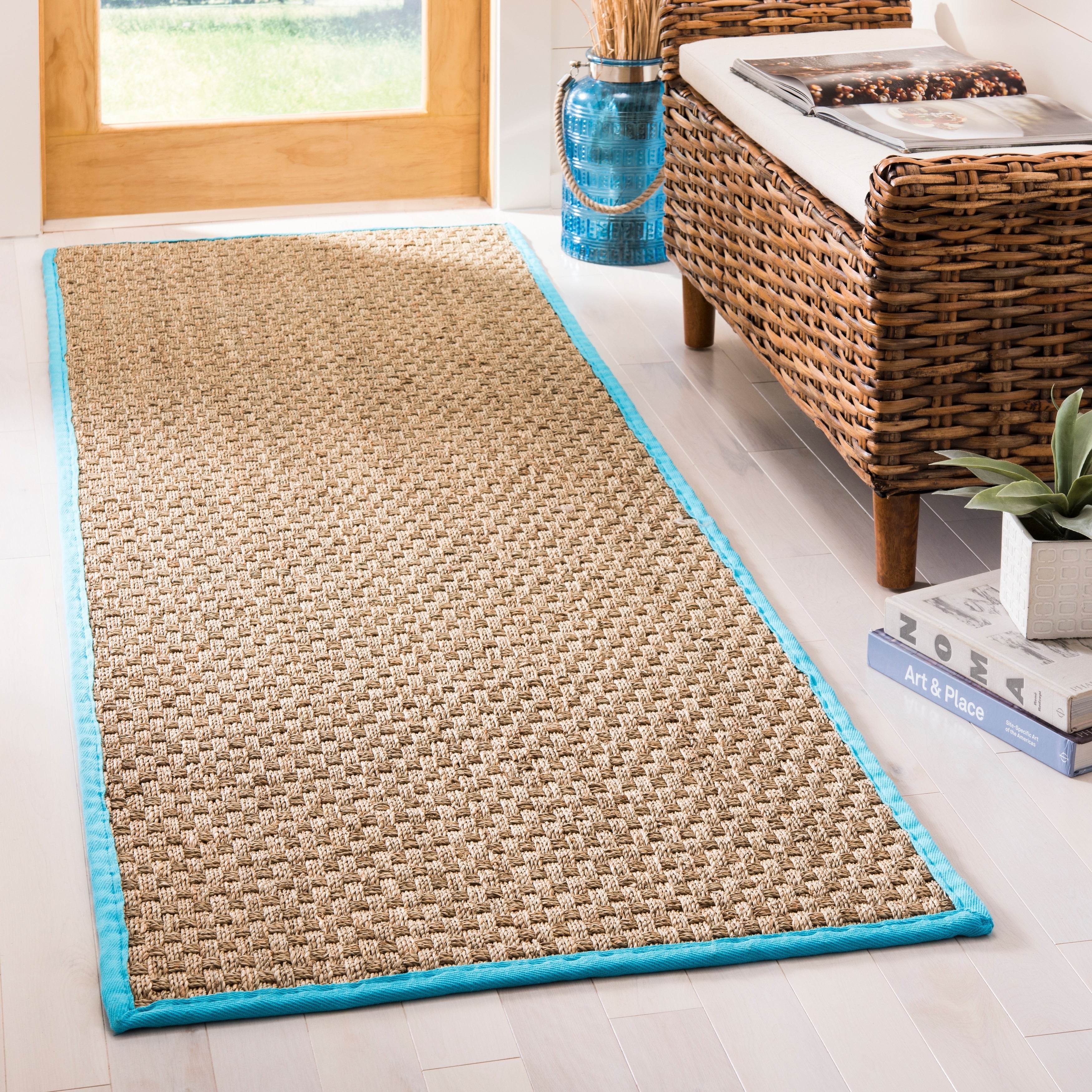Tapis en jonc de mer tissé en fibre naturelle Zymryd SAFAVIEH