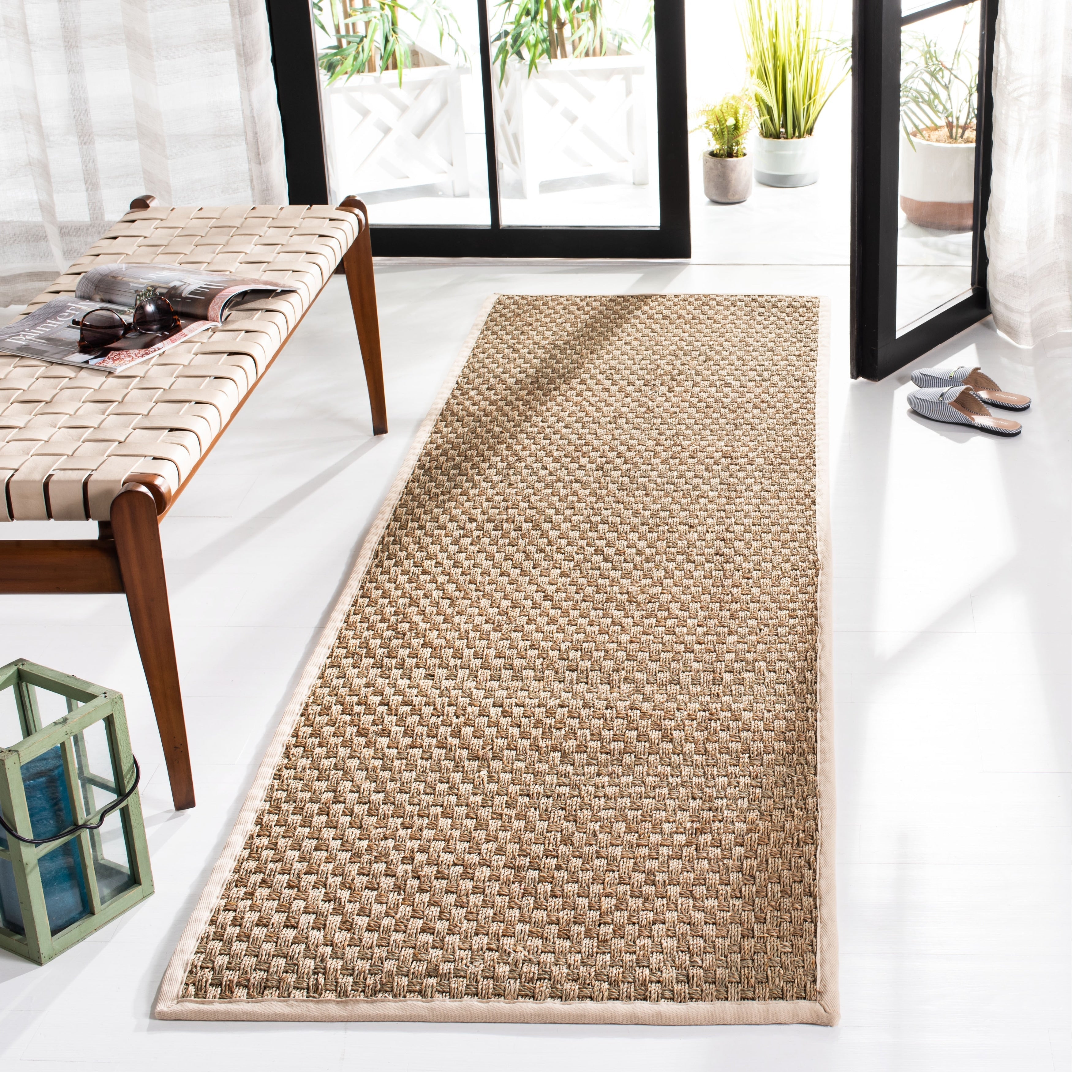 Tapis en jonc de mer tissé en fibre naturelle Zymryd SAFAVIEH