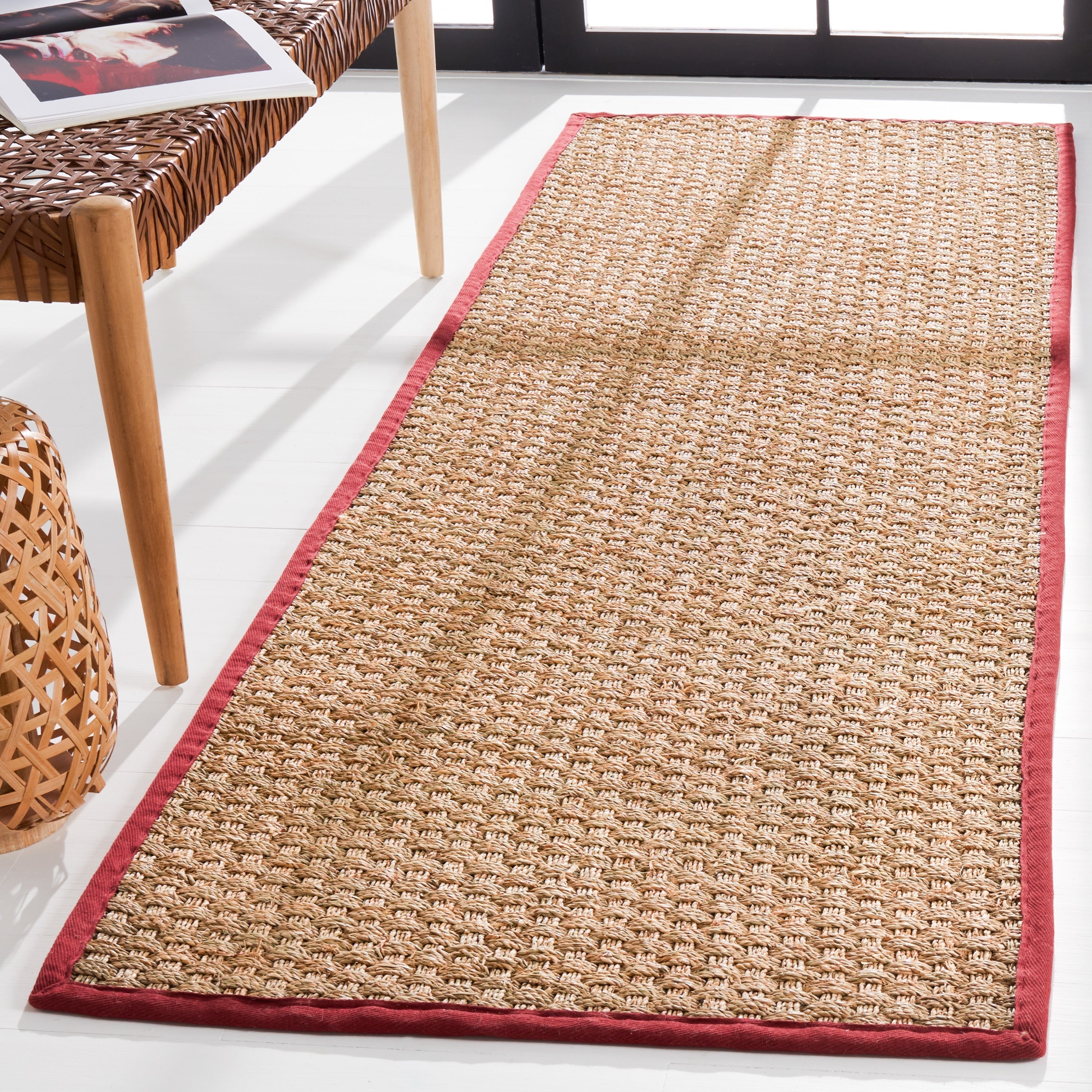 Tapis en jonc de mer tissé en fibre naturelle Zymryd SAFAVIEH