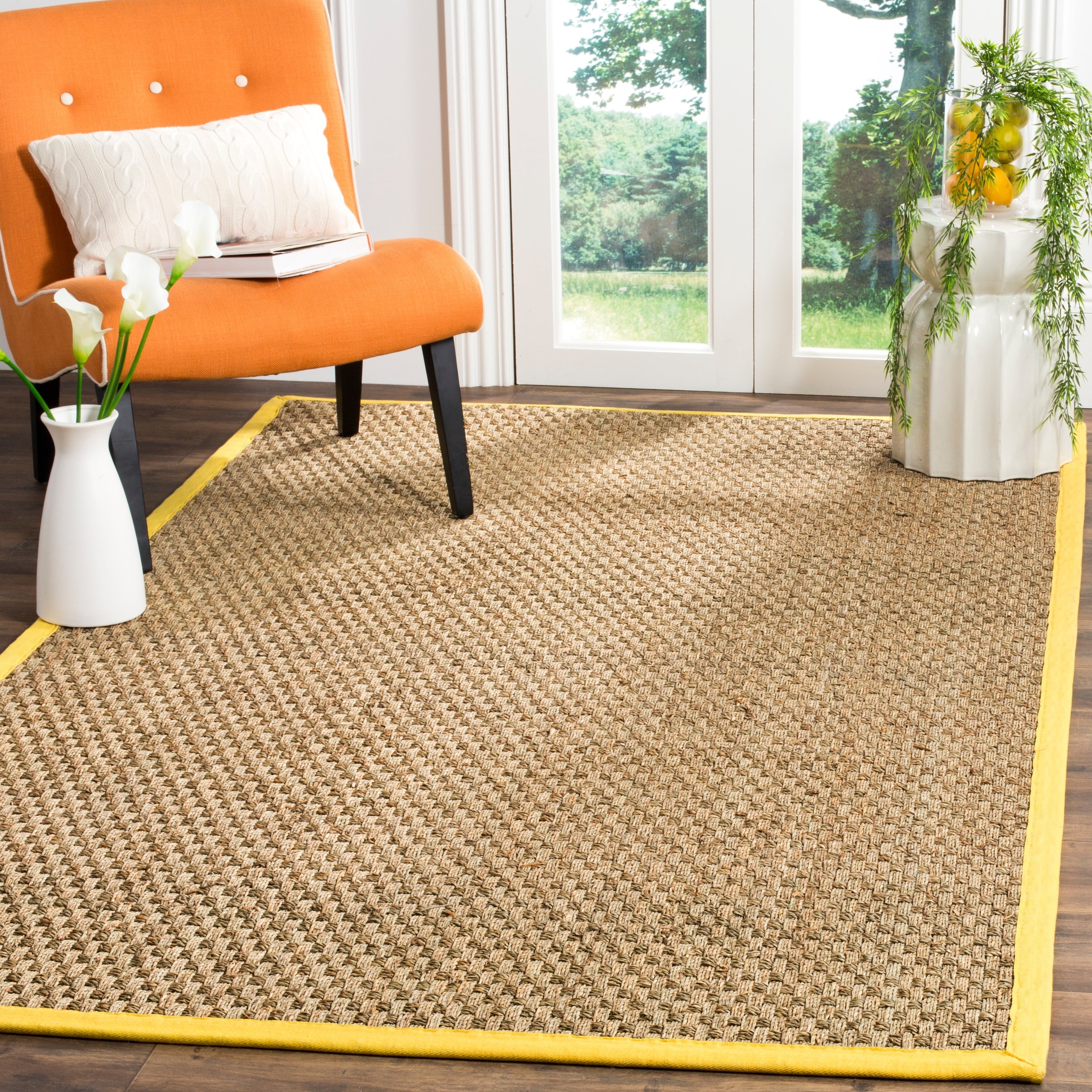 Tapis en jonc de mer tissé en fibre naturelle Zymryd SAFAVIEH