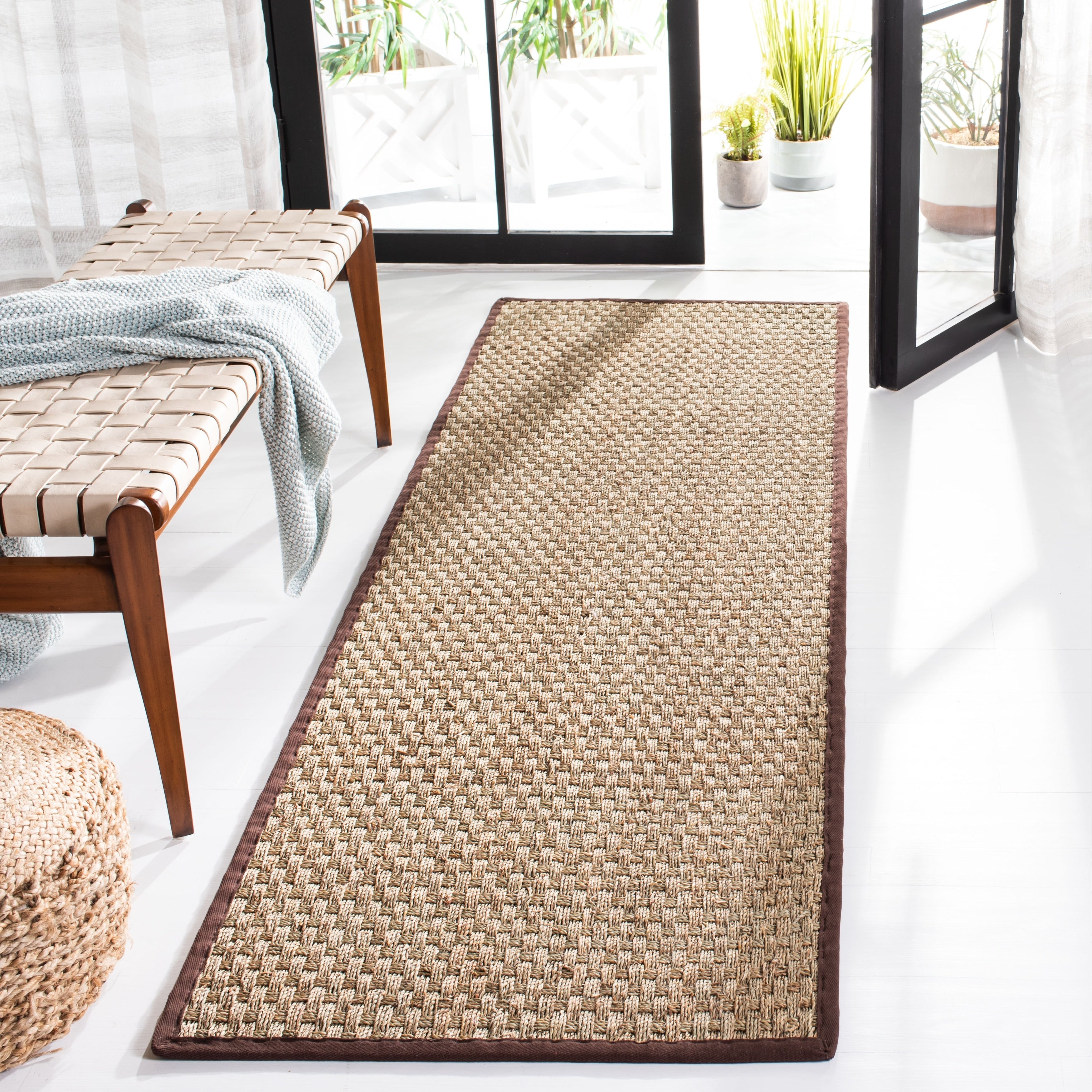 Tapis en jonc de mer tissé en fibre naturelle Zymryd SAFAVIEH