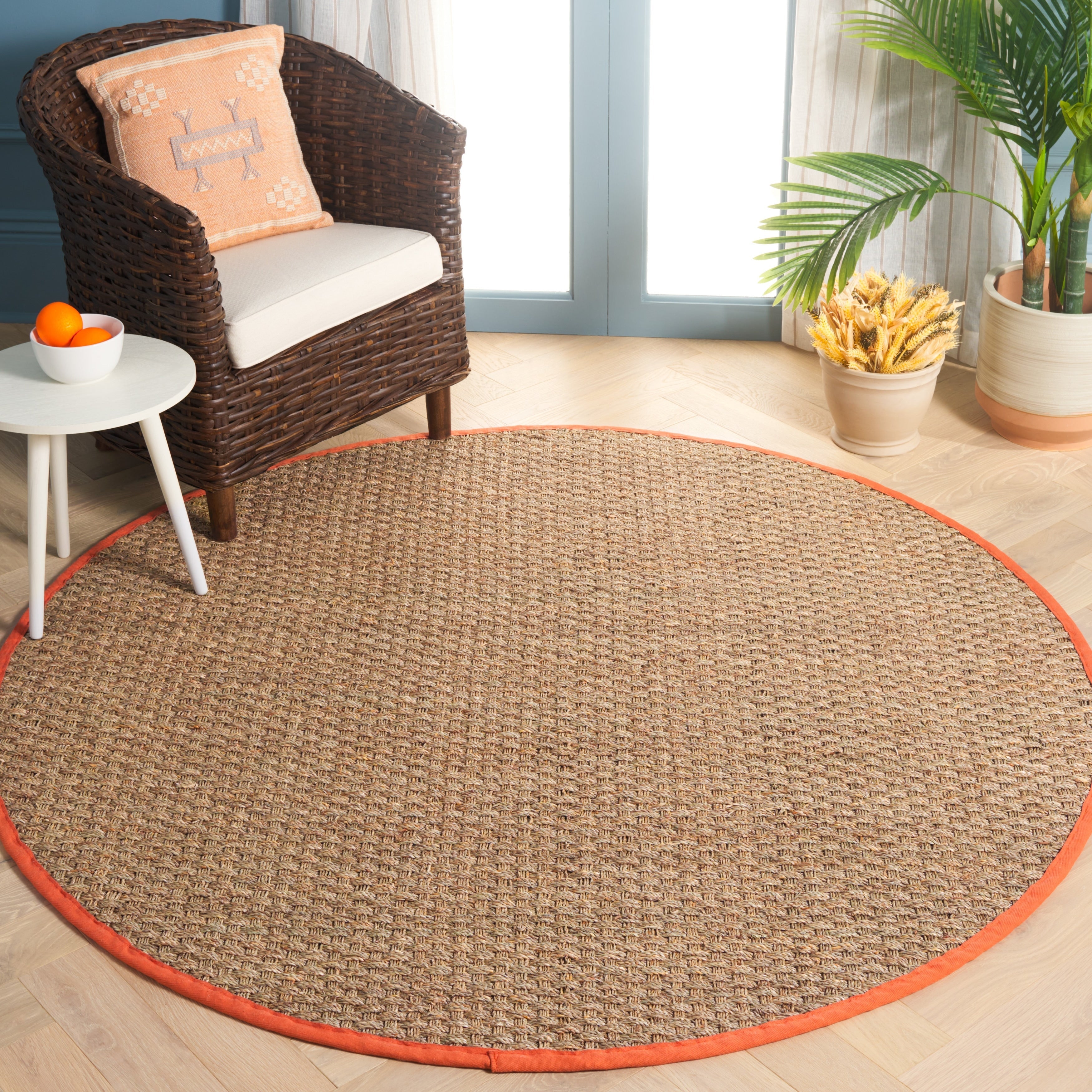 Tapis en jonc de mer tissé en fibre naturelle Zymryd SAFAVIEH