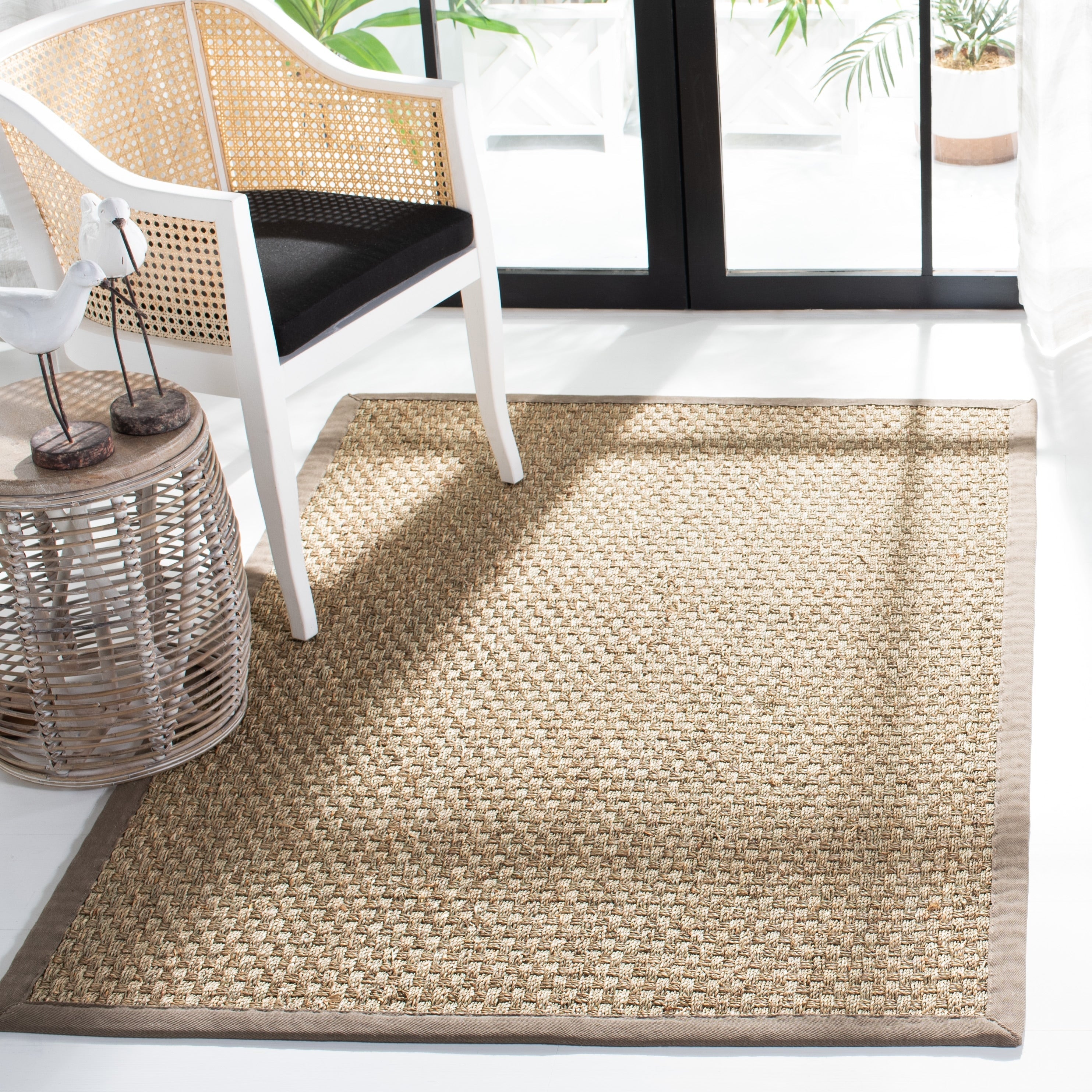 Tapis en jonc de mer tissé en fibre naturelle Zymryd SAFAVIEH
