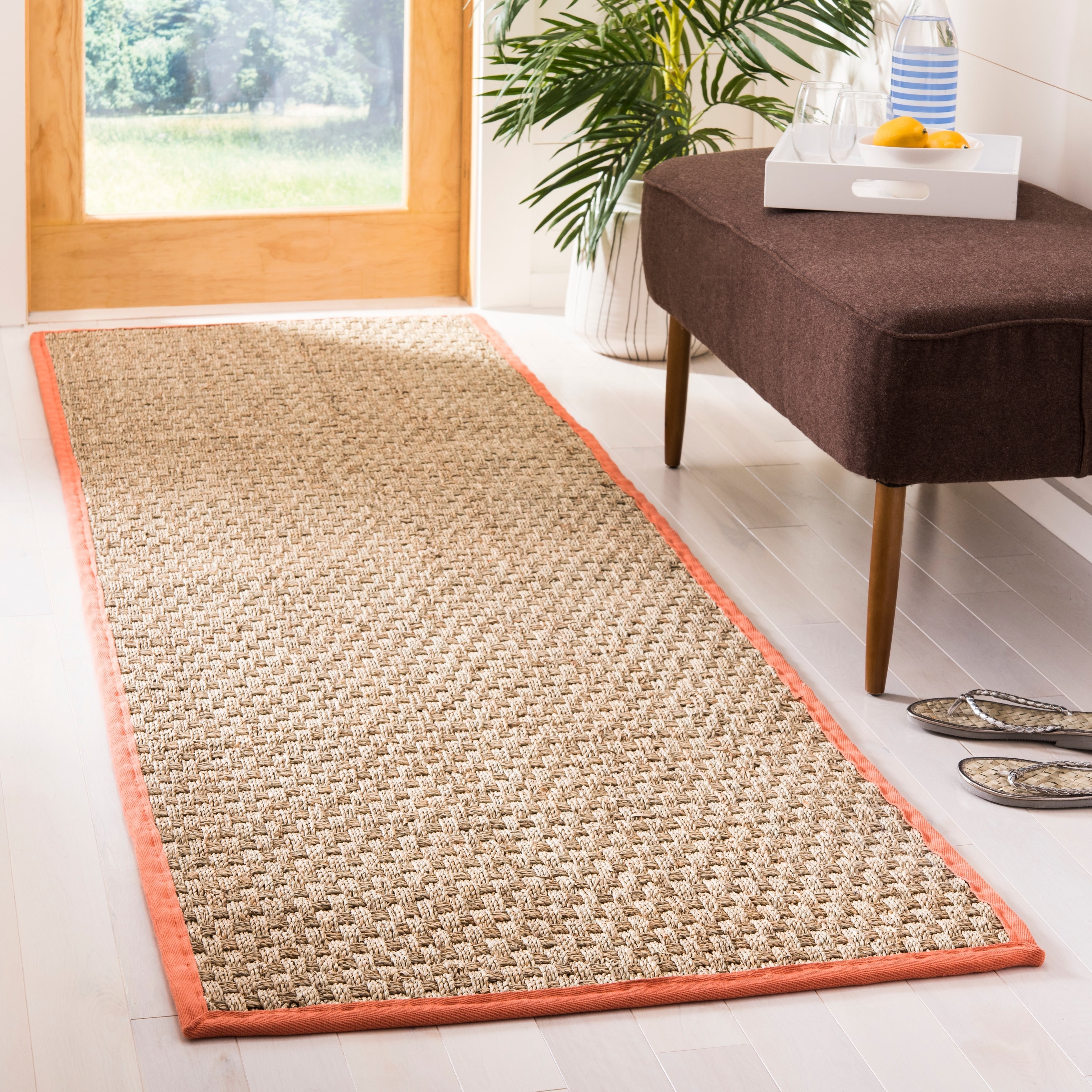 Tapis en jonc de mer tissé en fibre naturelle Zymryd SAFAVIEH
