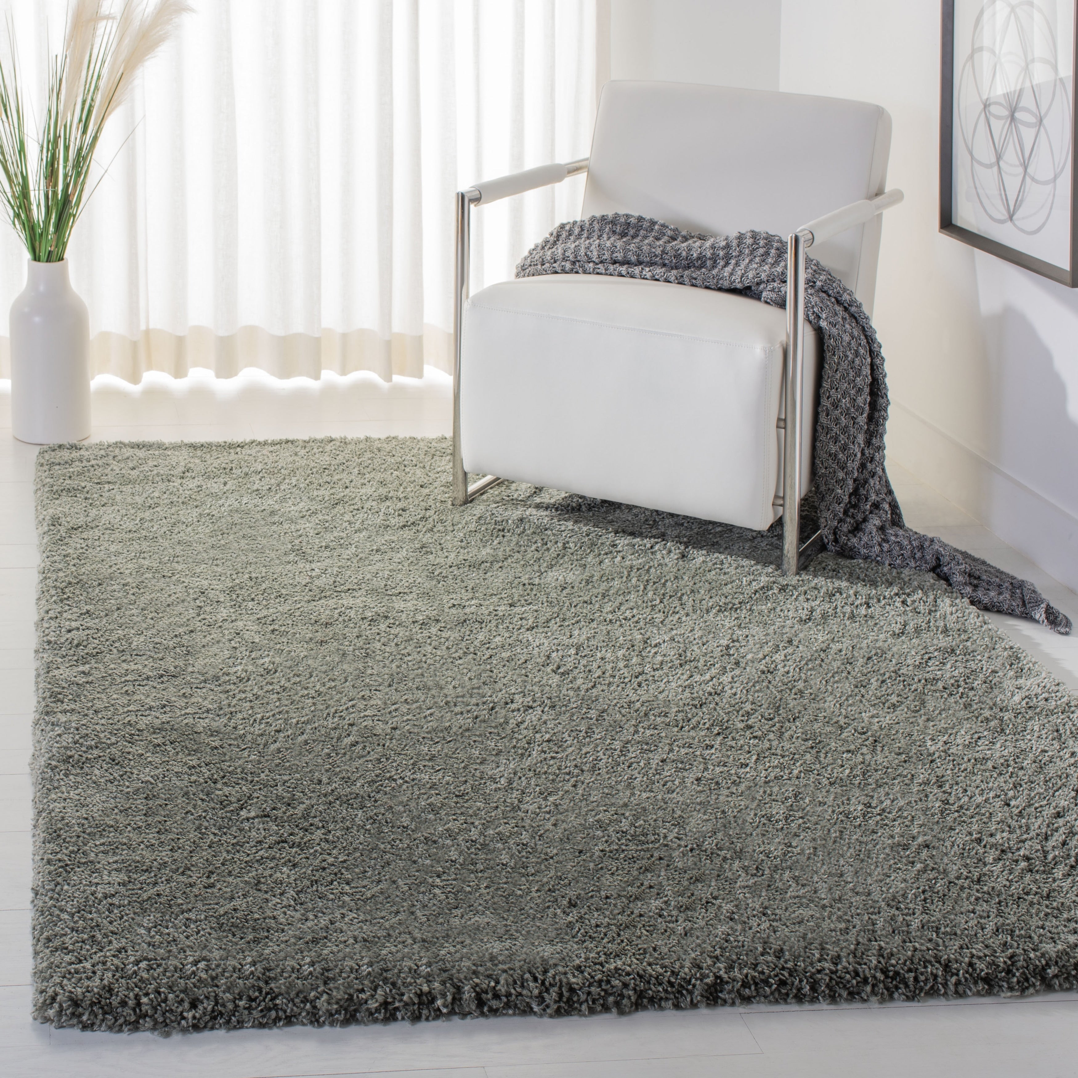 SAFAVIEH Tapis Royal Shag Sannie de 2 pouces d'épaisseur